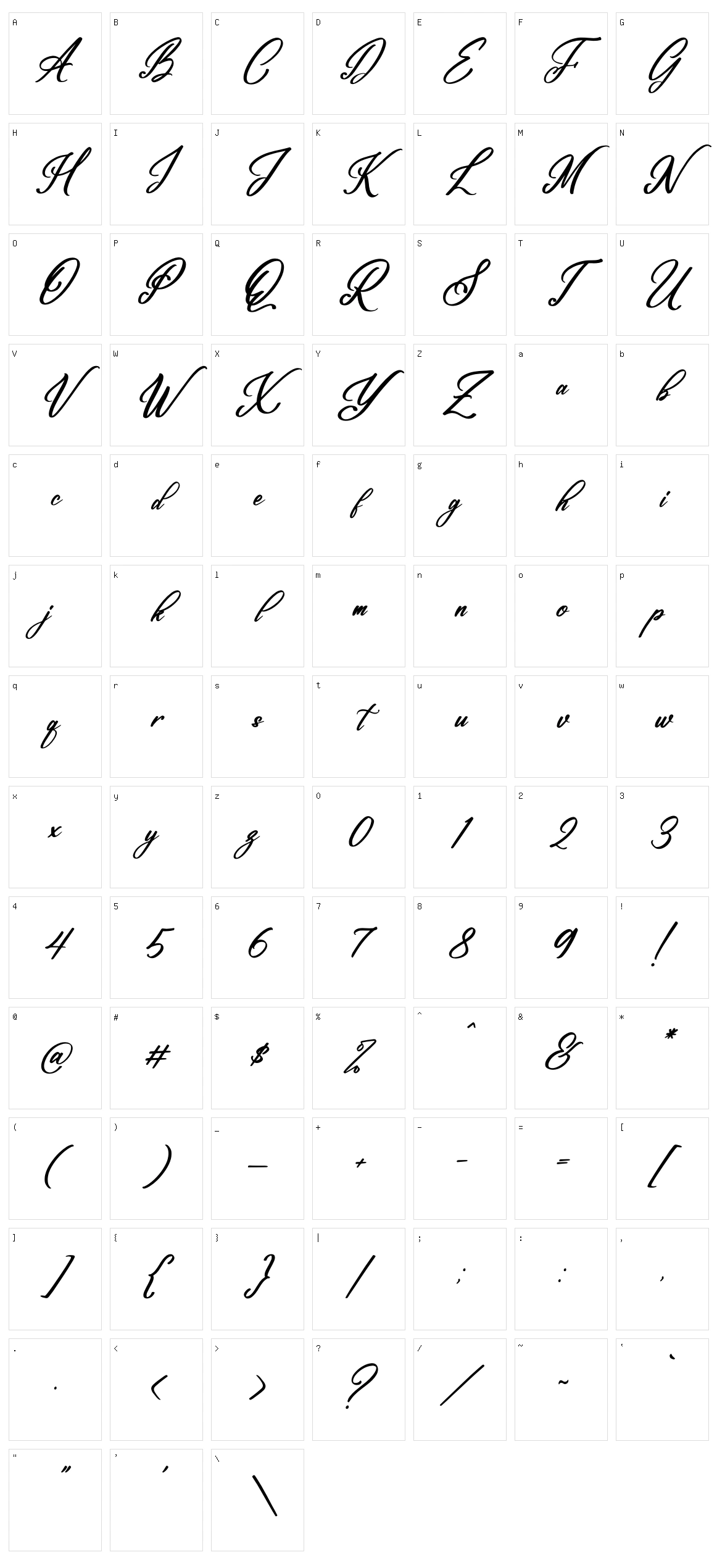 Rottasicity Character Set