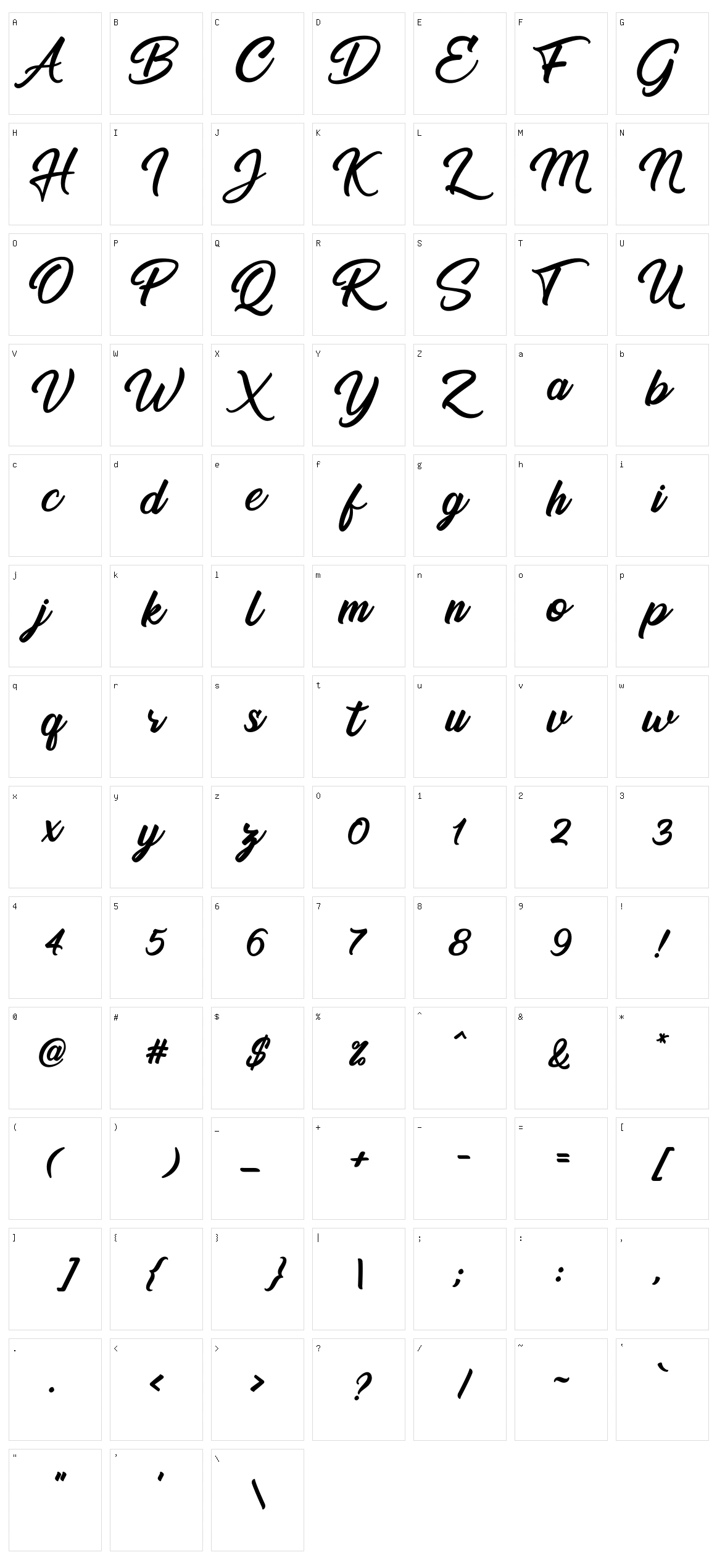 Routtage Character Set