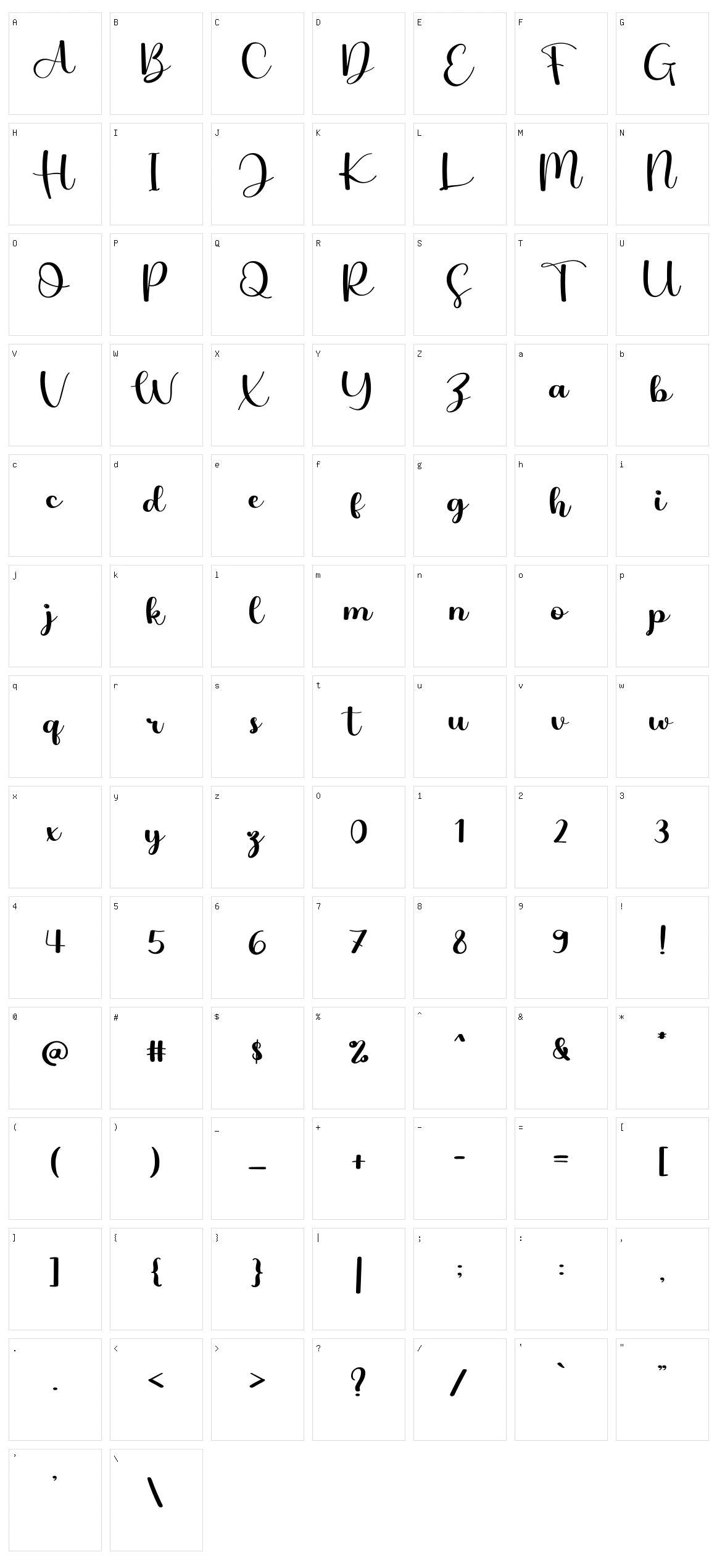 Sahara Character Set