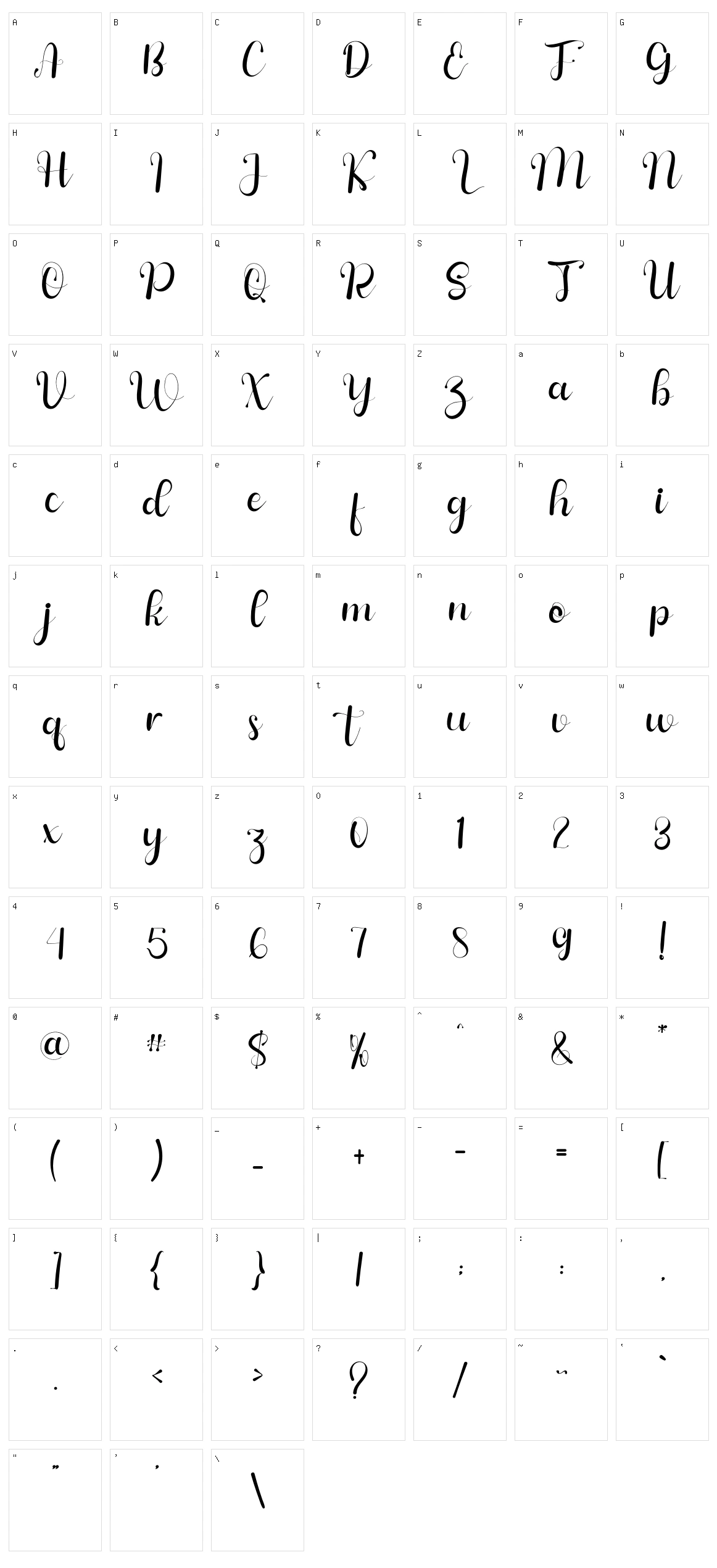 Sahyan Maglin Character Set