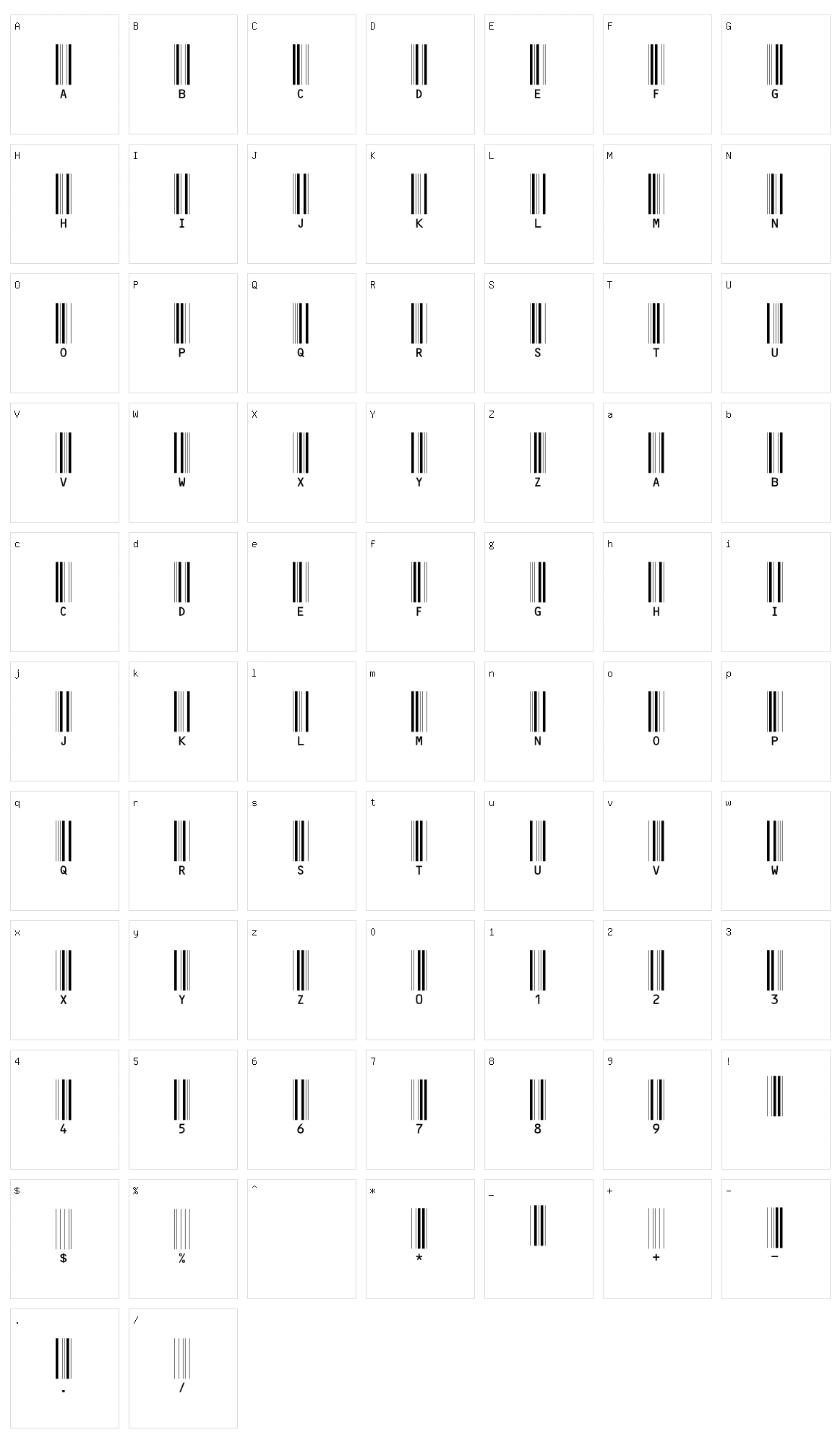 c39hrp24dhtt Character Set