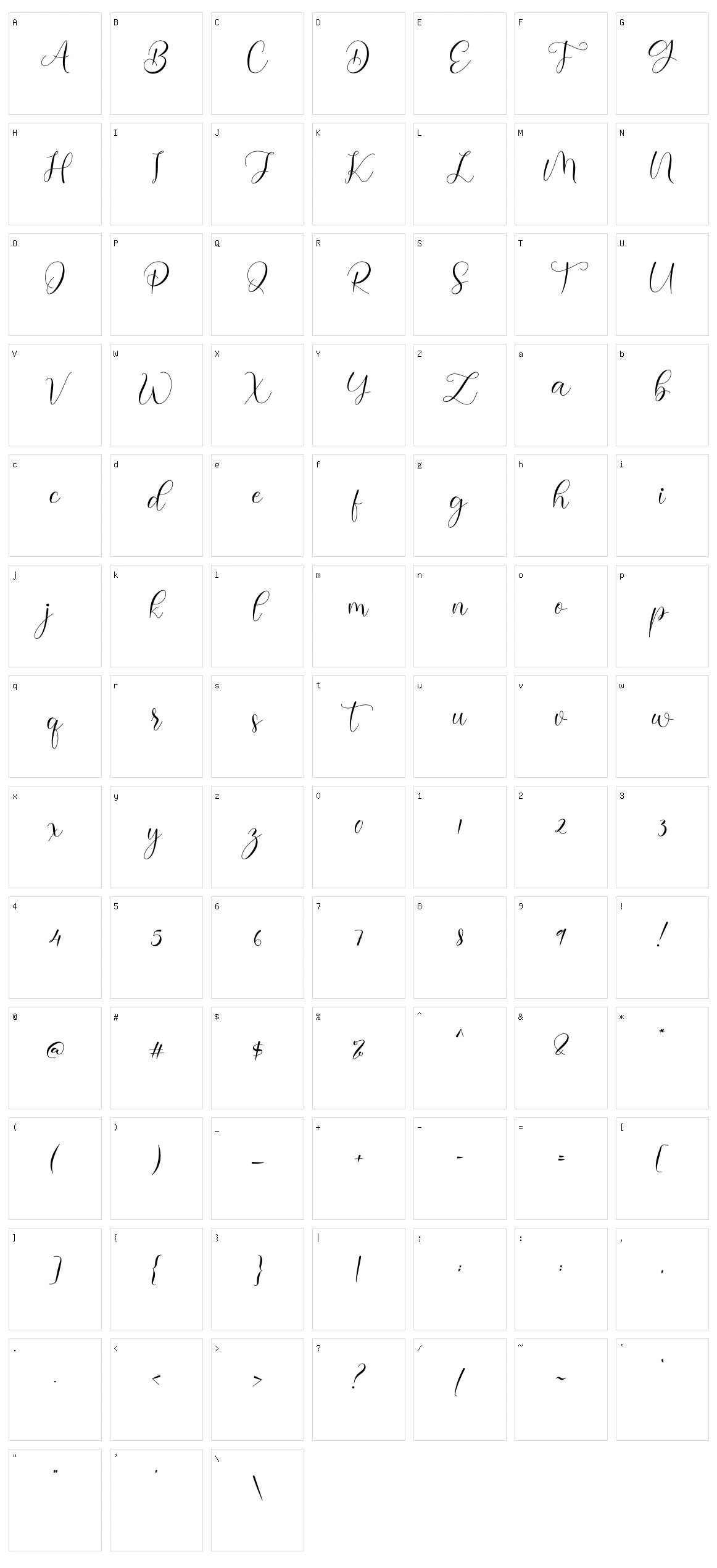 Serolissa Character Set