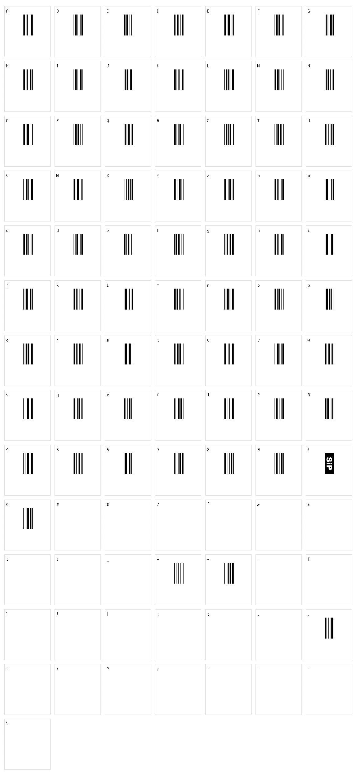 K-o-d-e-39 Hidden Character Set