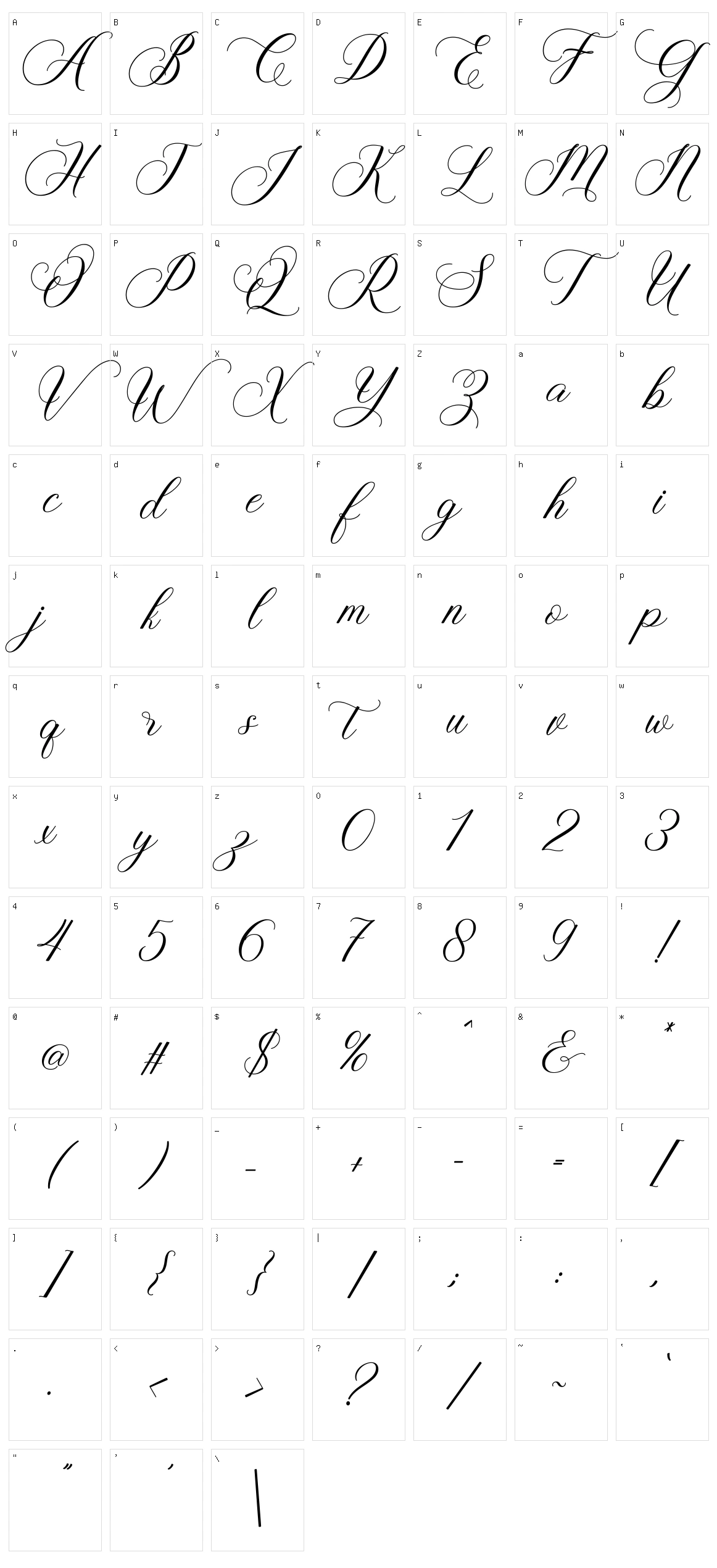 Sheylendra Character Set