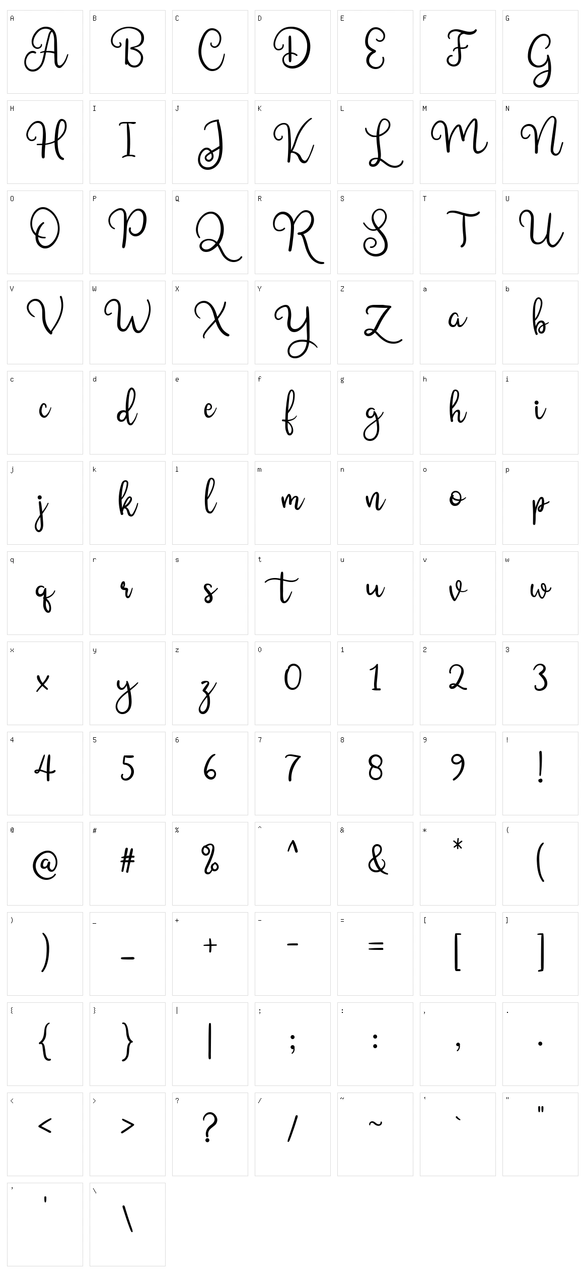 Shining Glory Character Set