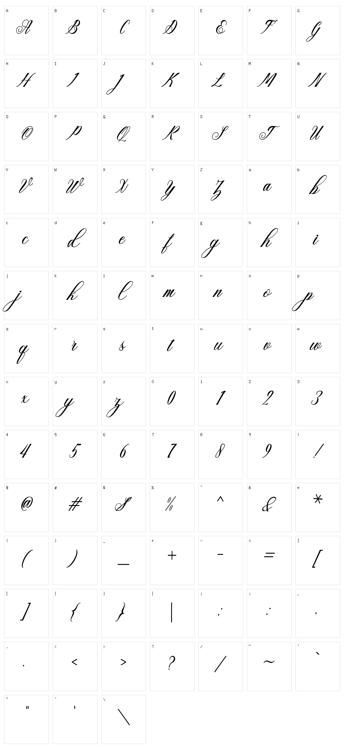 Sigarillos Character Set