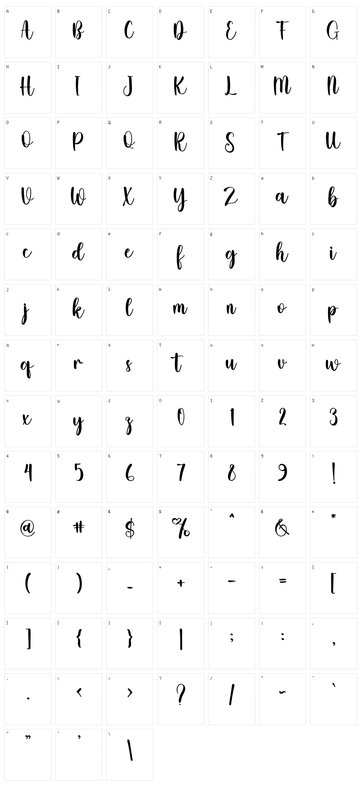 Simple Character Set