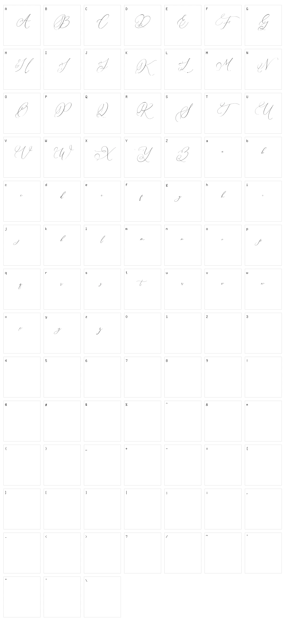 Simplicity Angela Character Set