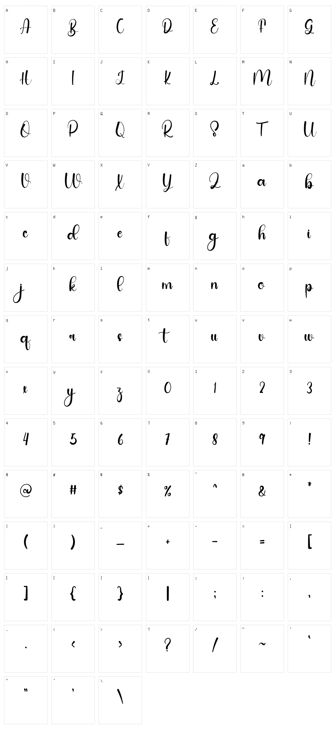 Sintha Character Set