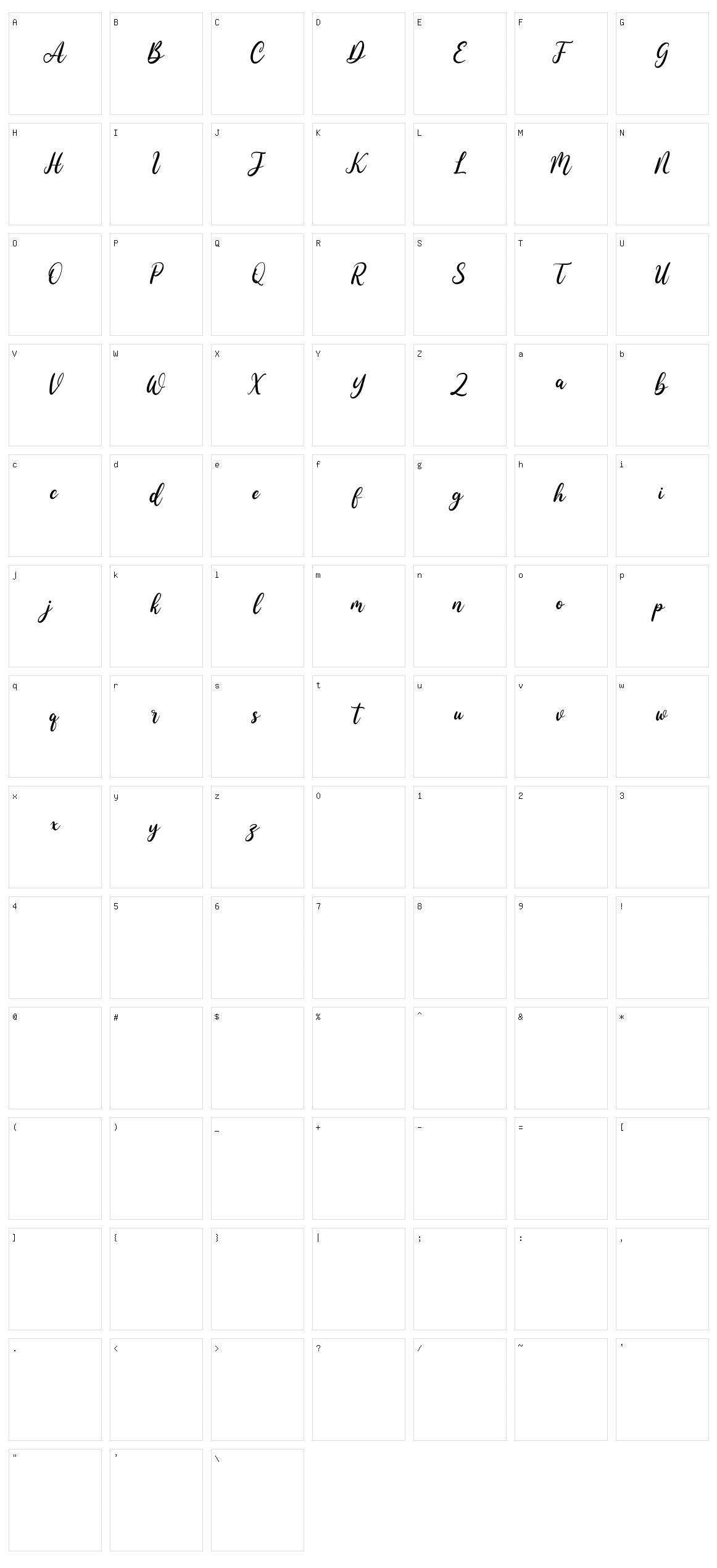 Skylabor Character Set