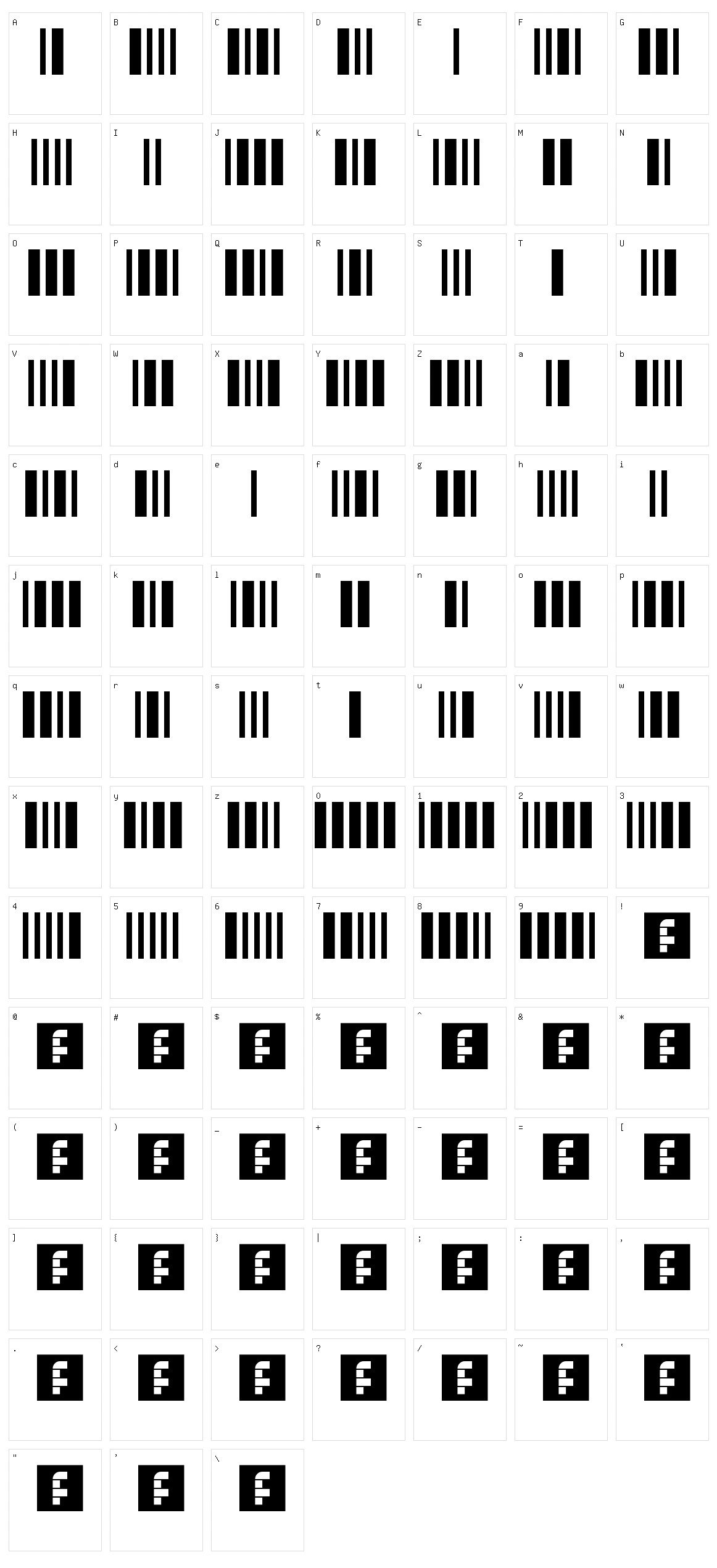 Barmorse Character Set