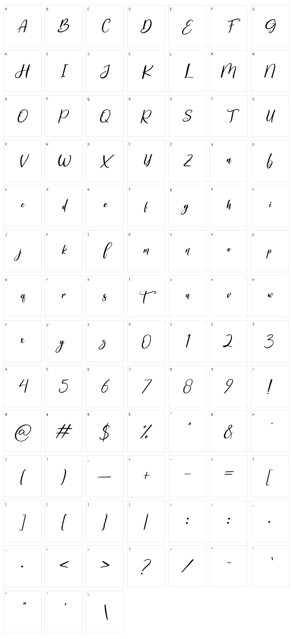 Snowtimes Character Set