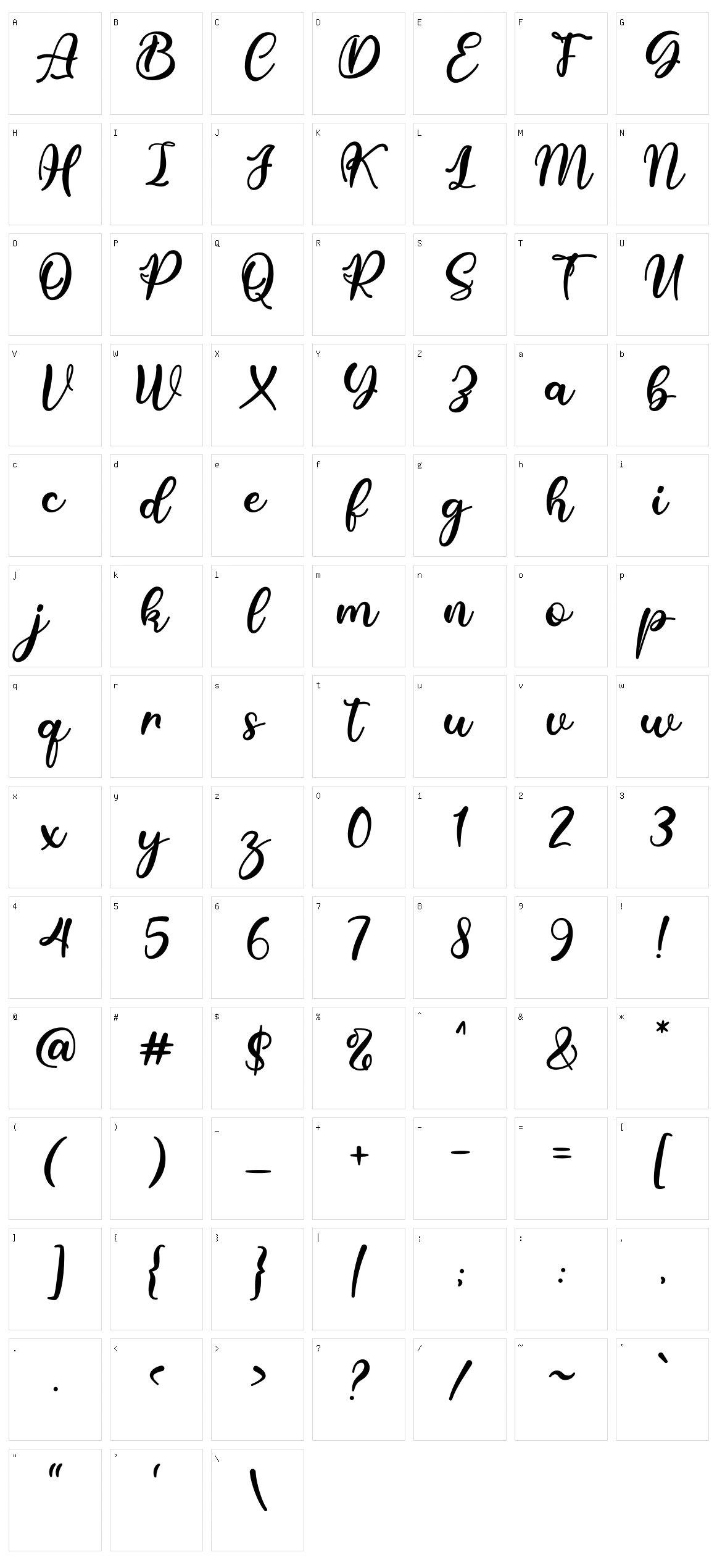 Stephanie Character Set