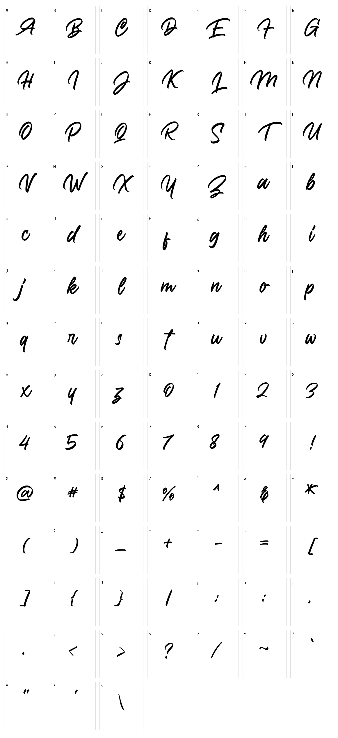 Stompkind Character Set