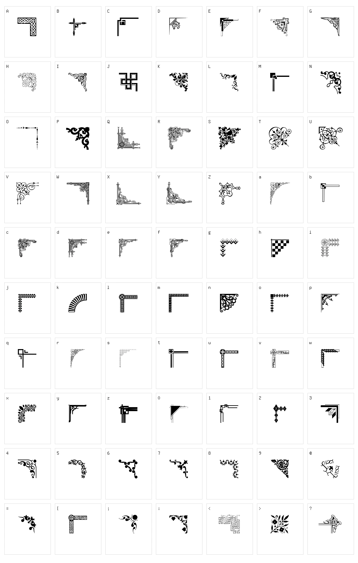 CornPop Character Set