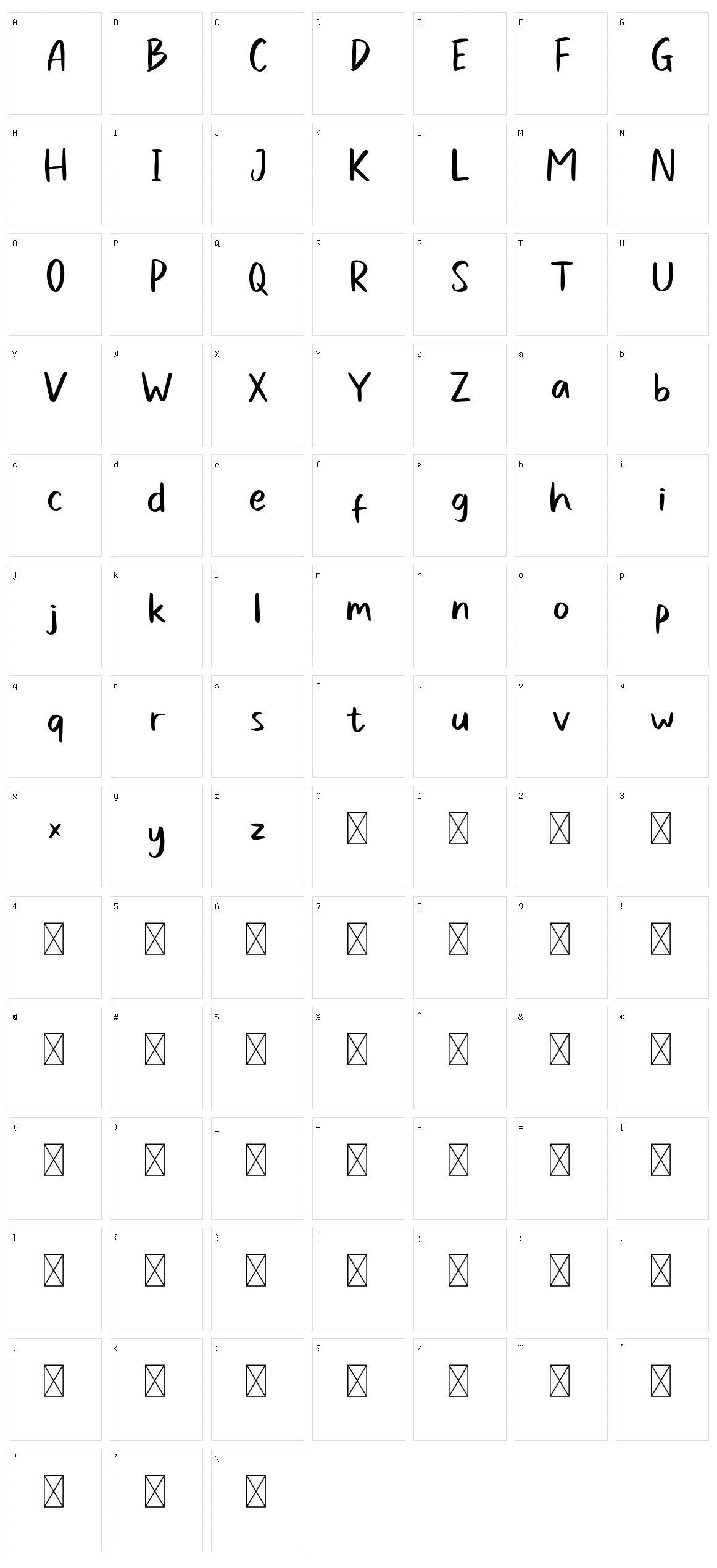 Sweet Buttermilk Script Character Set