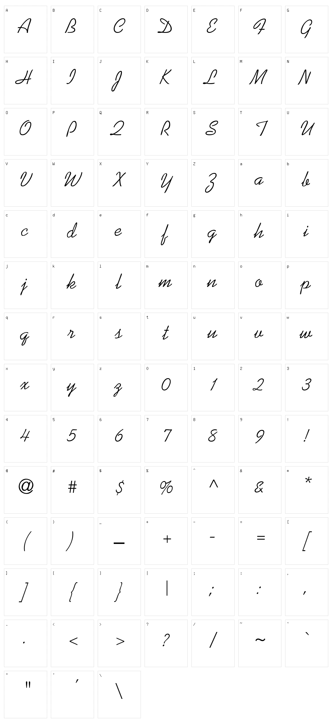 Swenson Character Set