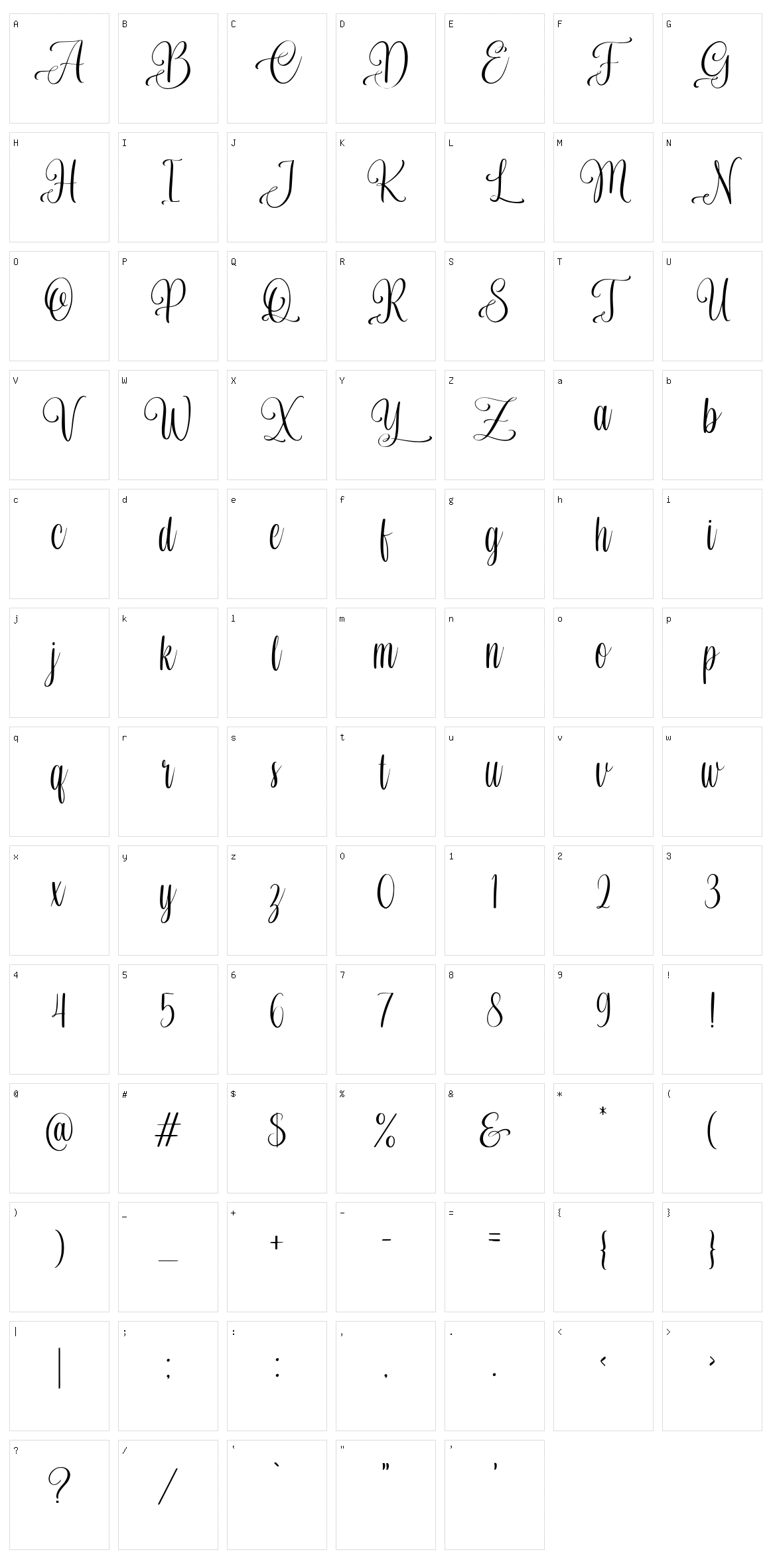 The Beautiful Secret Character Set