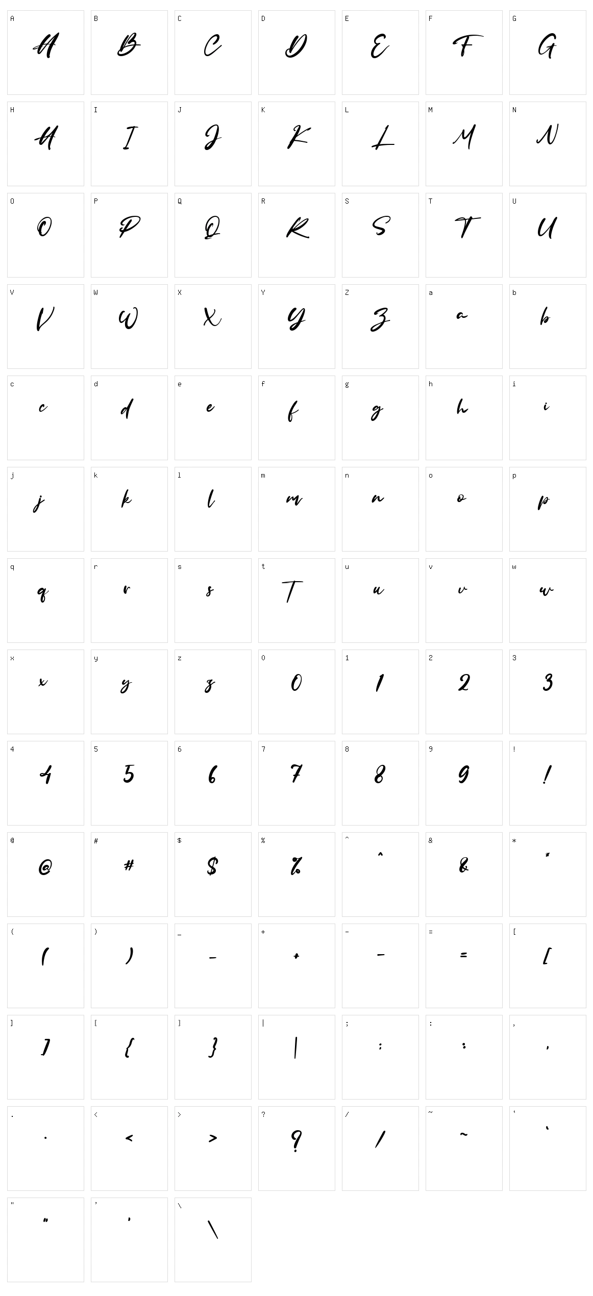 The California Character Set