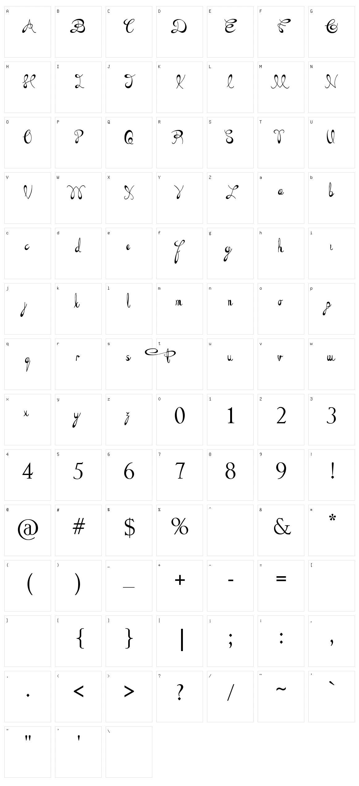 The Daily Bread Character Set