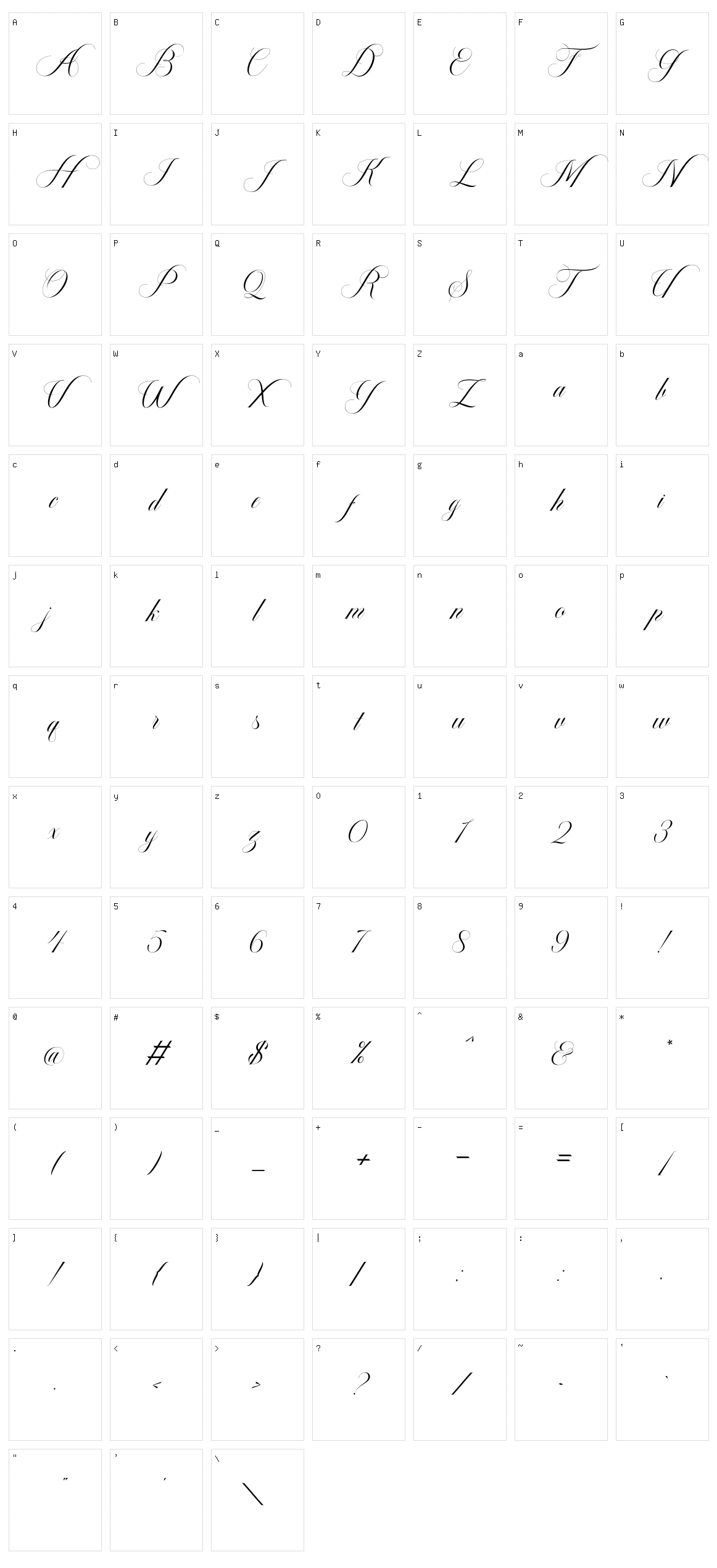 The Dellgado Character Set