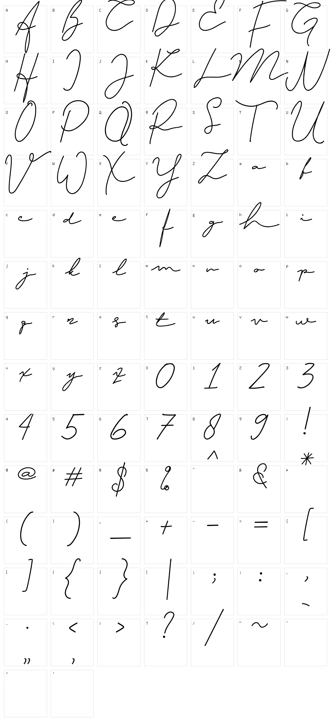 The Yoshi Character Set