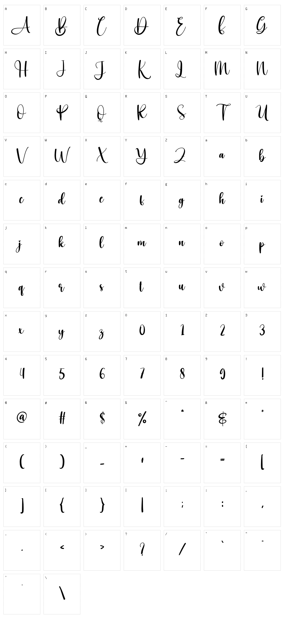 Thunder Character Set