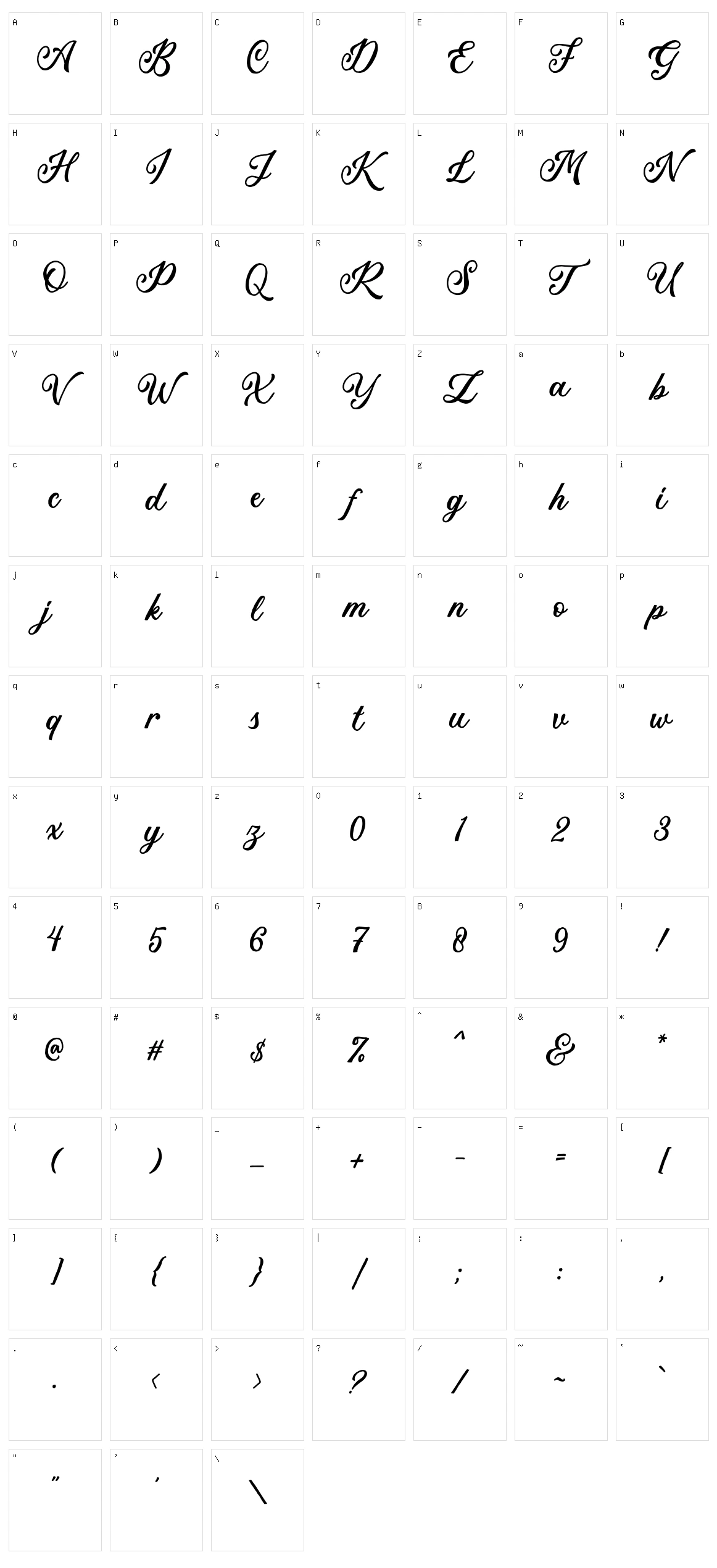 Troyline Character Set
