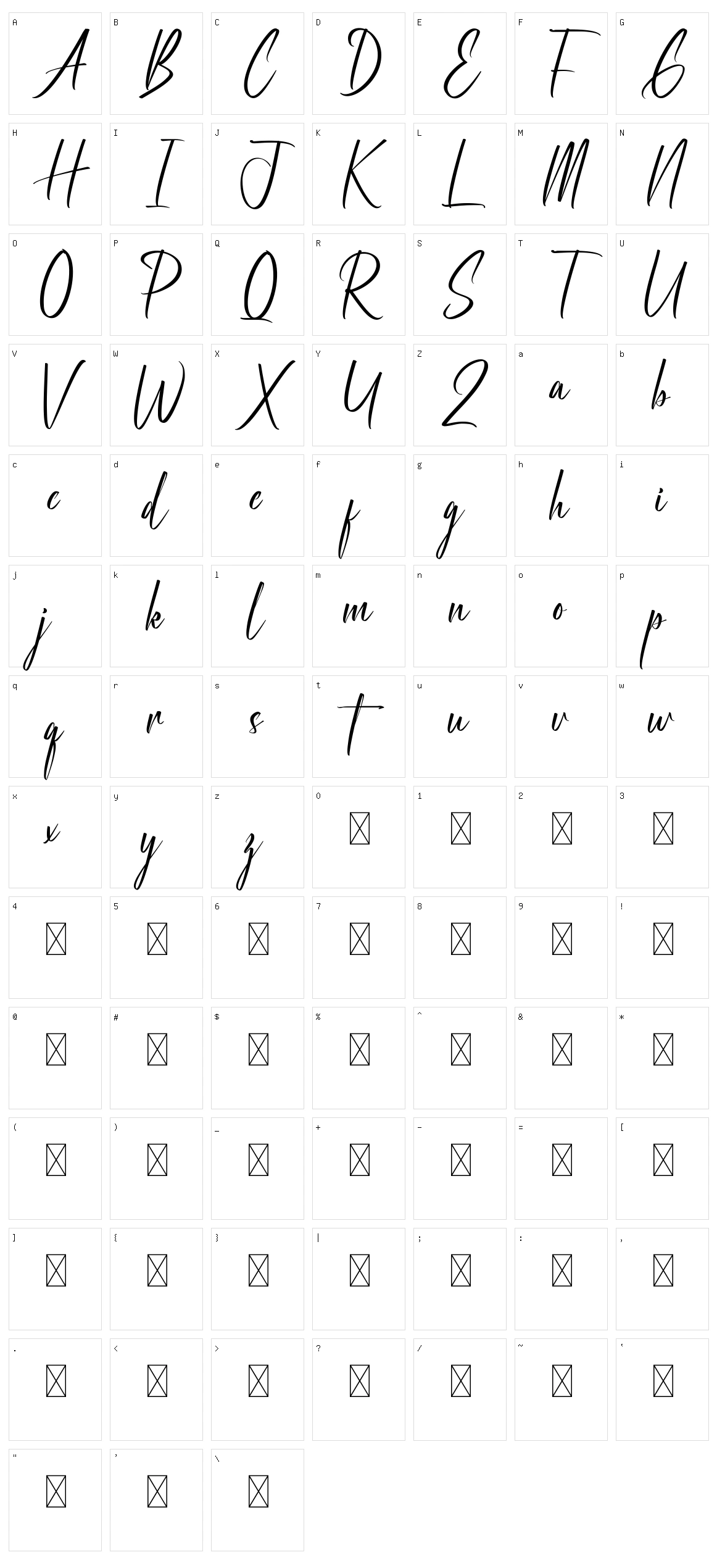 Uniondale Character Set