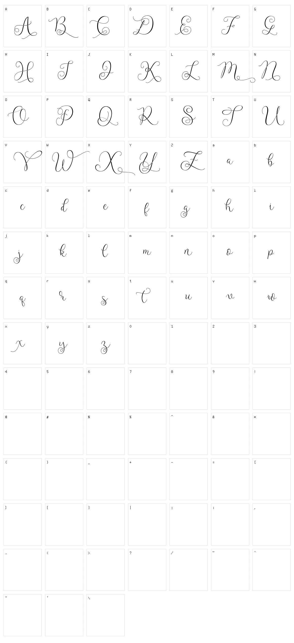 Vaelarmoster Character Set