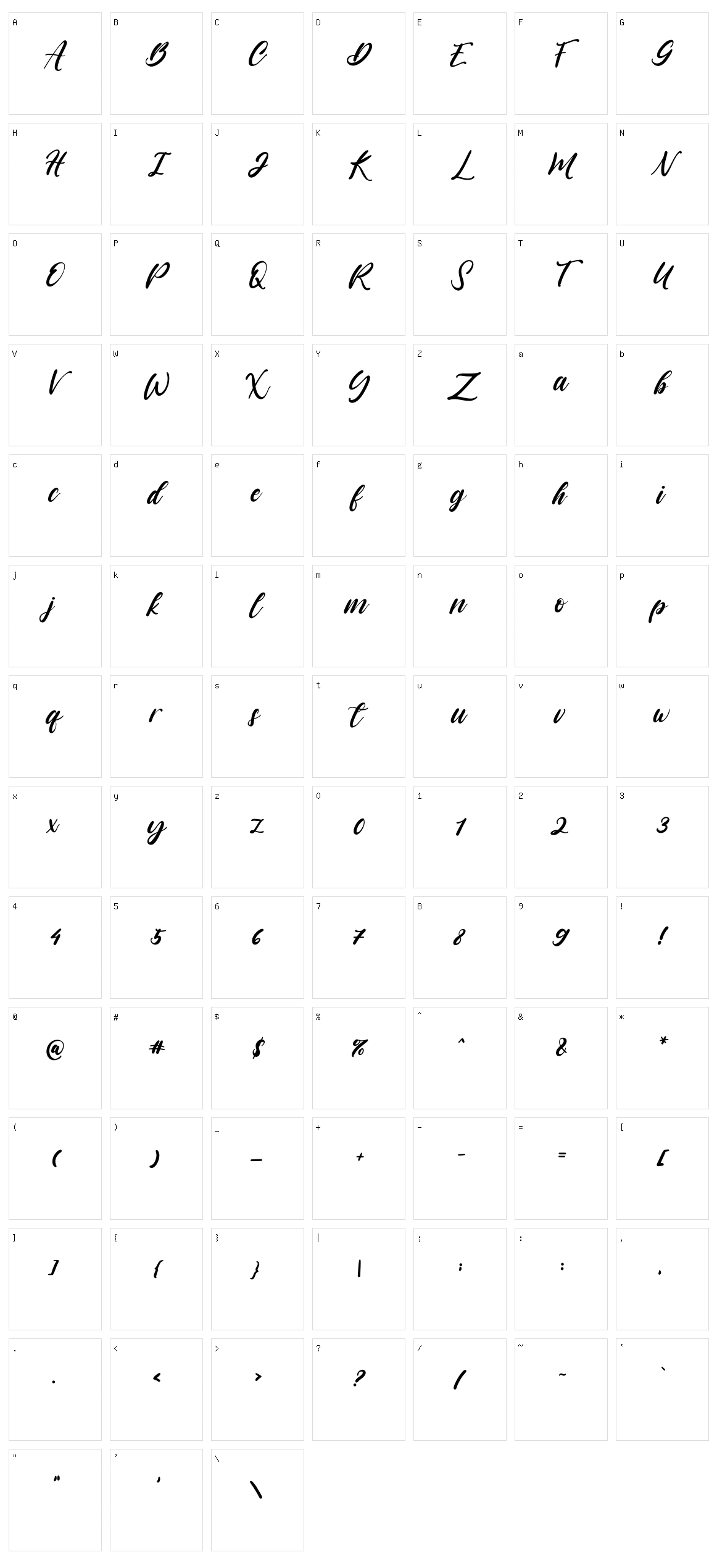 Vagnotie Character Set