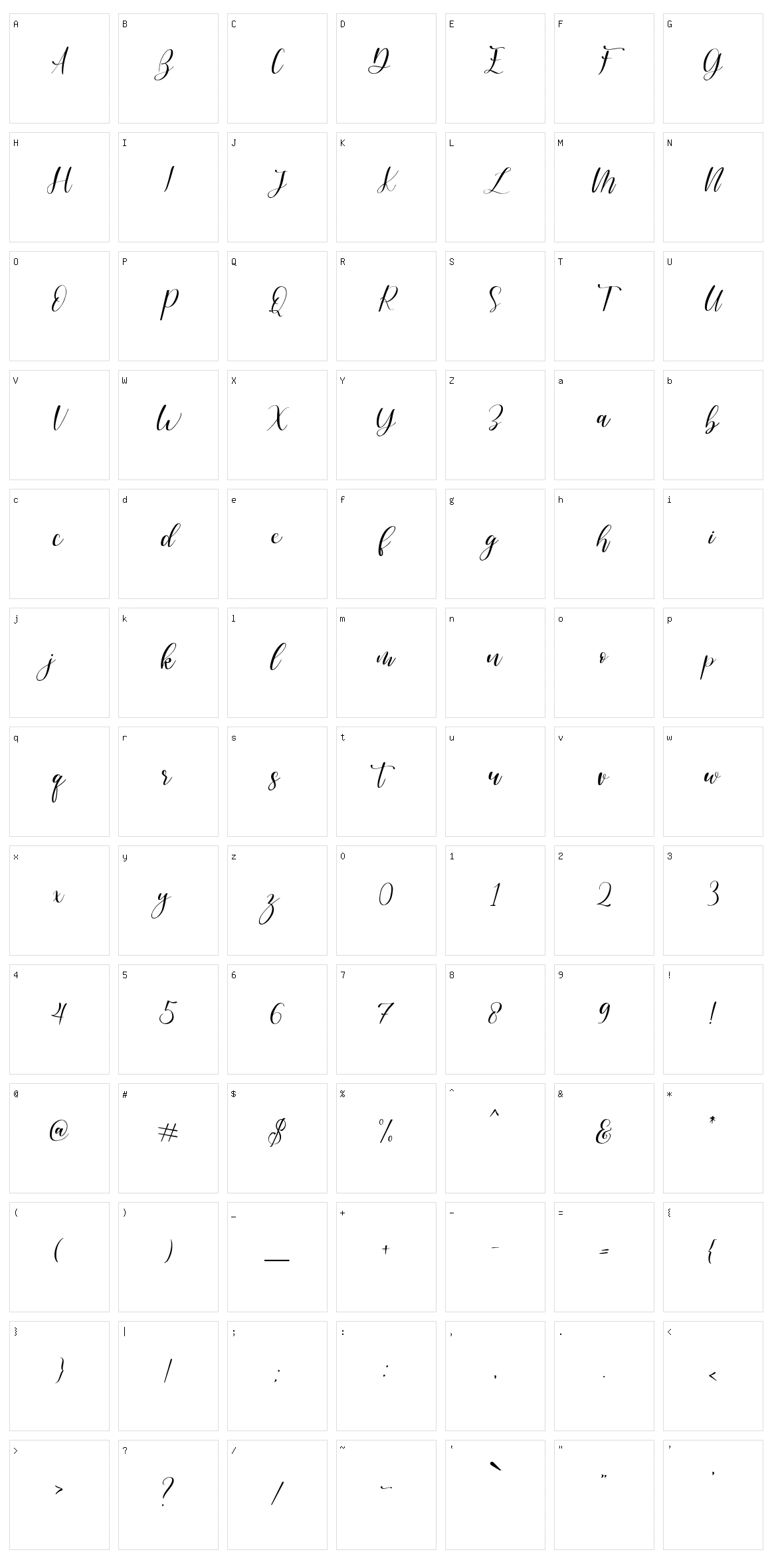 Valentina Roses Character Set