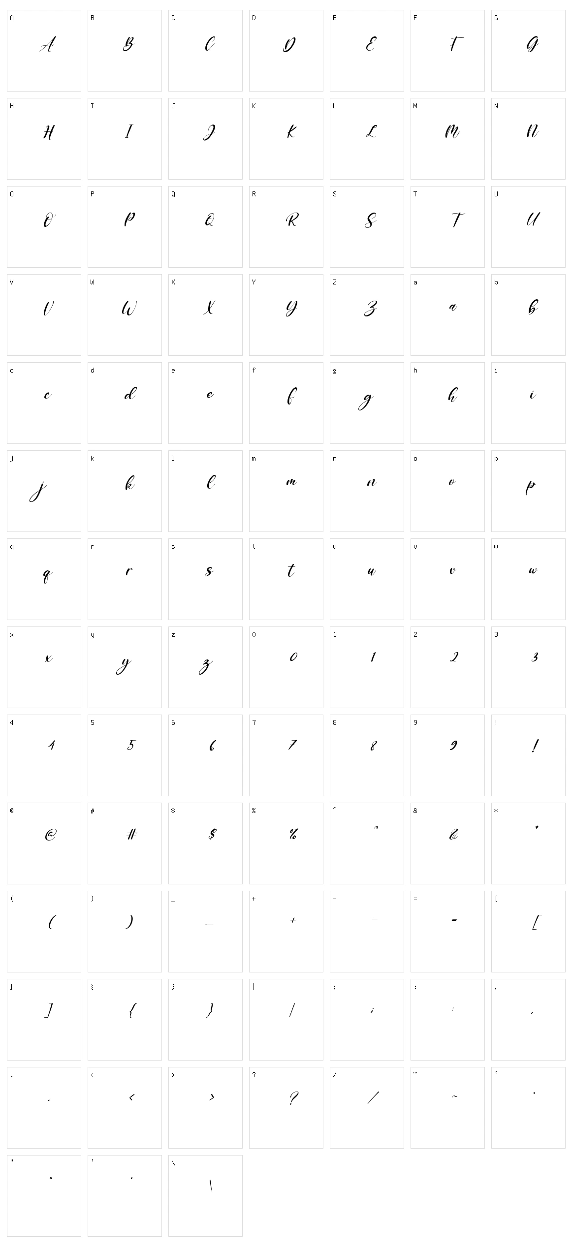 Varenthin Character Set