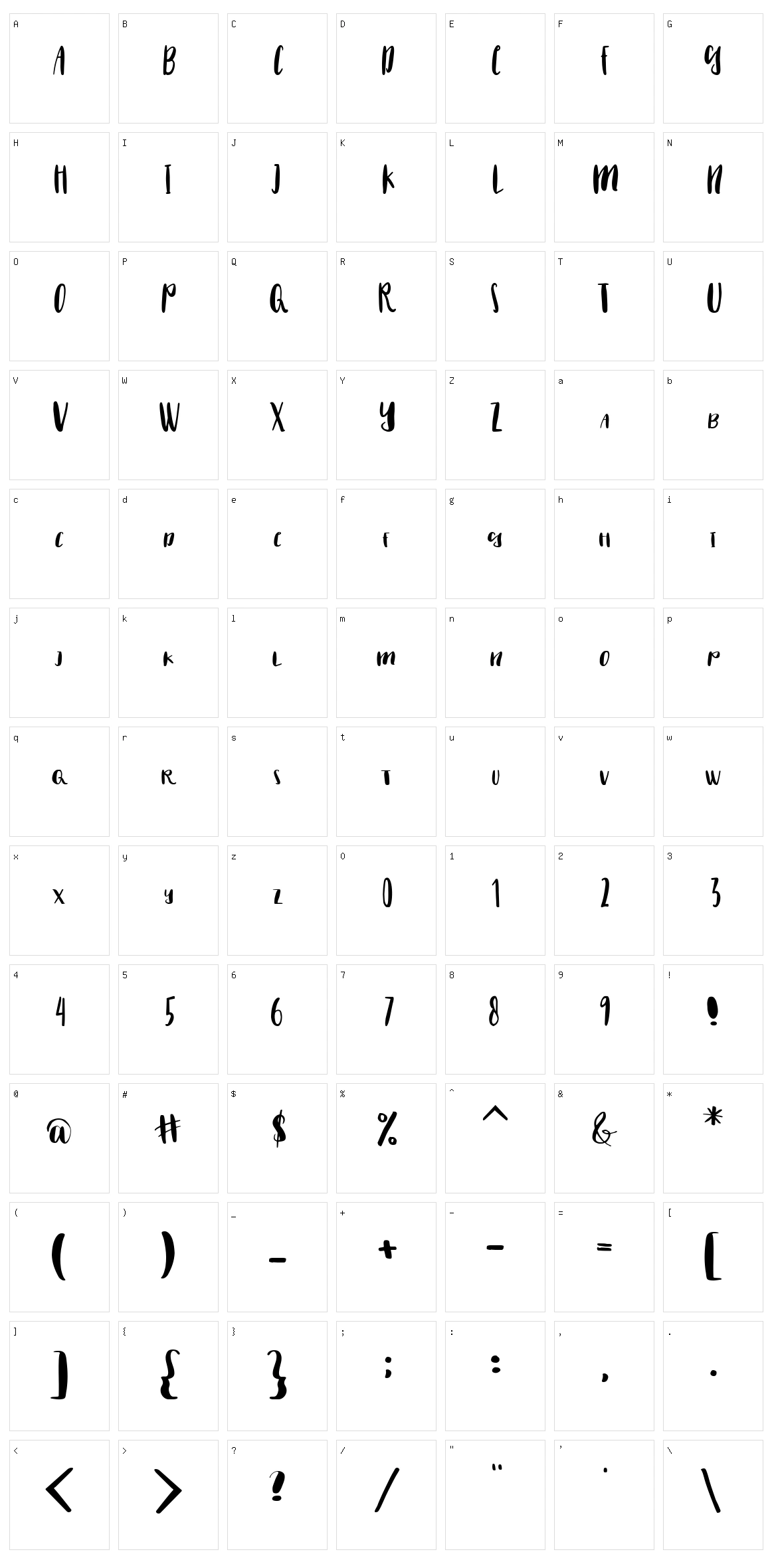 Vegener Character Set