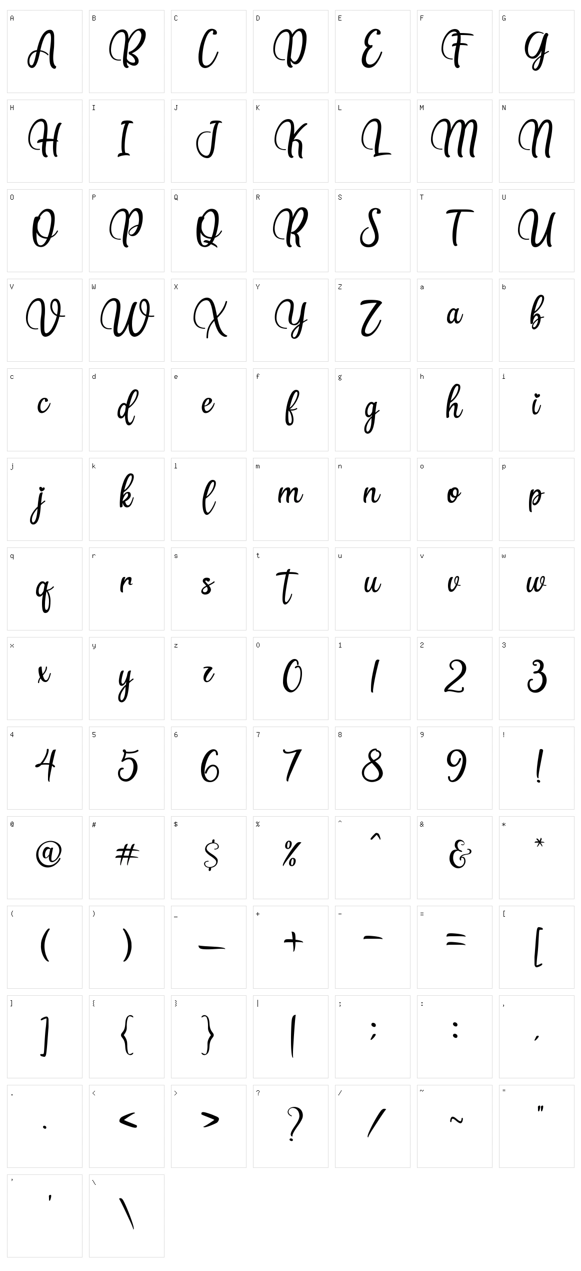 Via Vallens Character Set