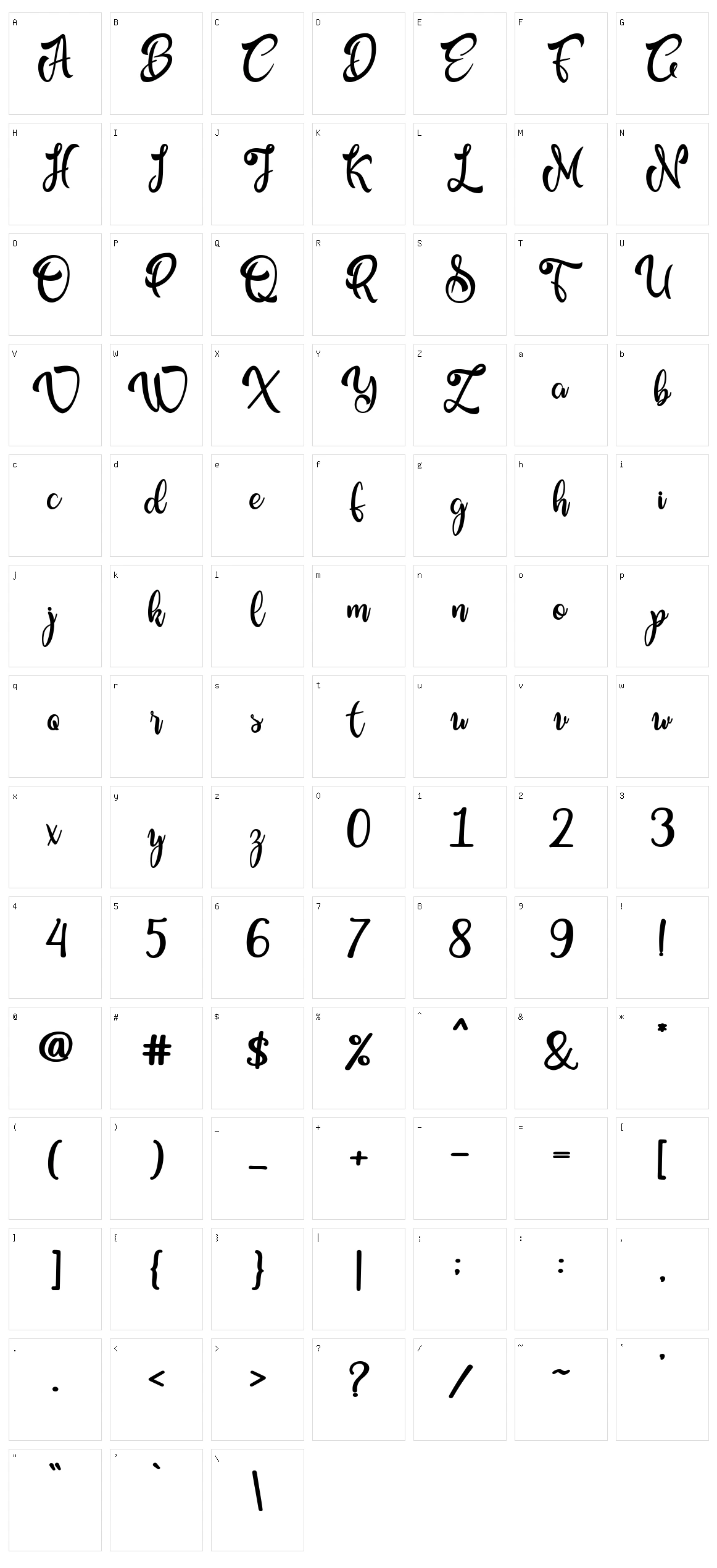 Villosofia Character Set