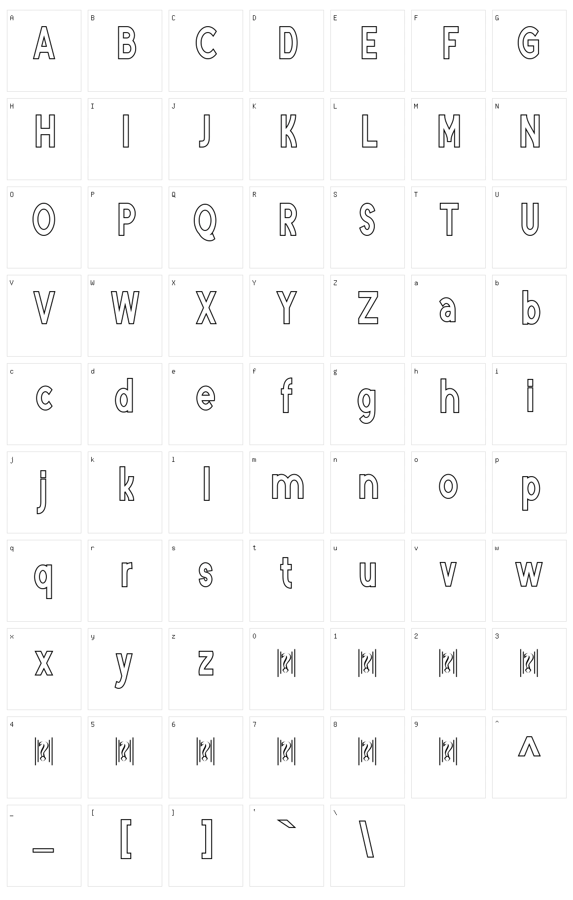 Vilona Character Set