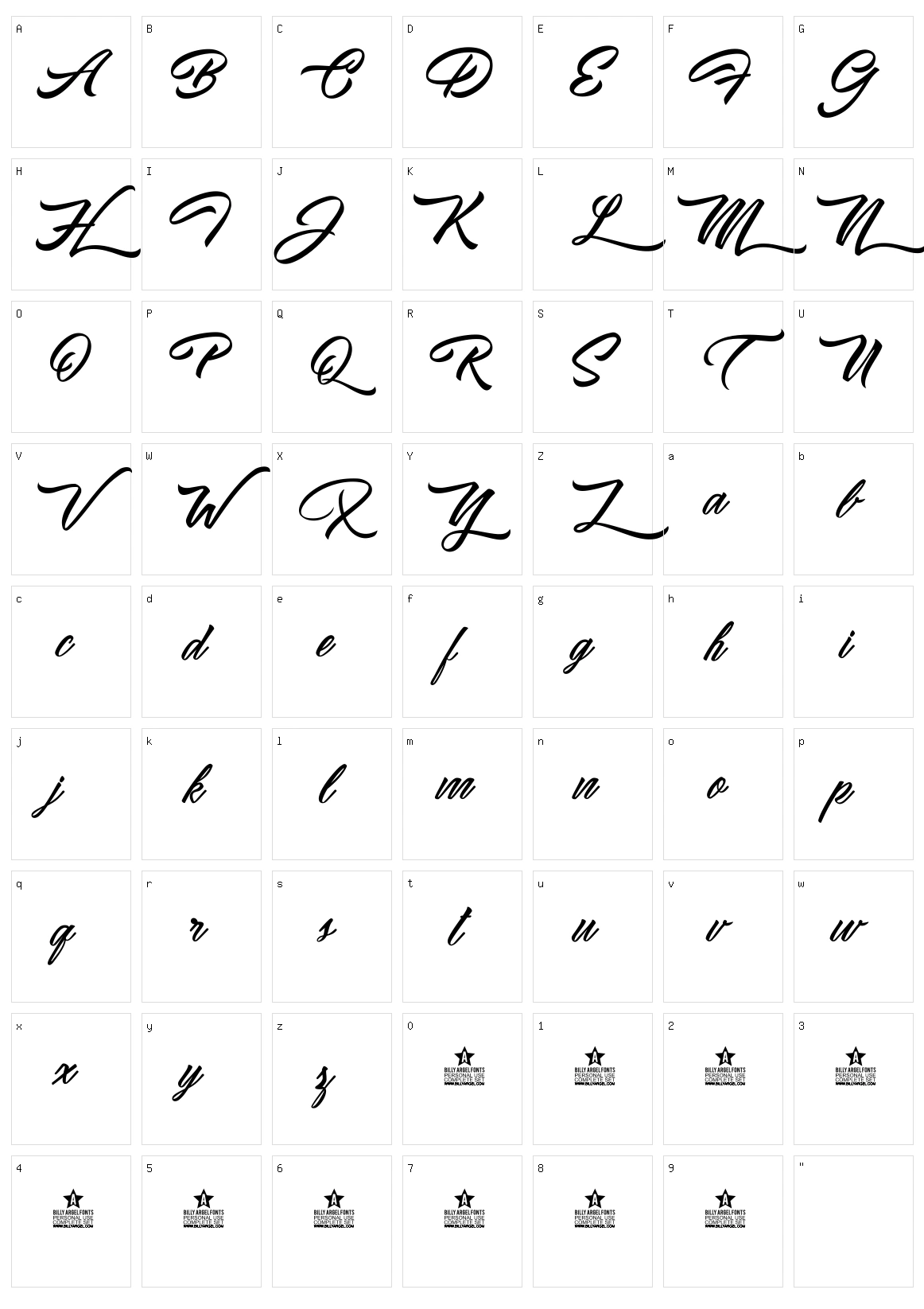 Walking Stones Character Set