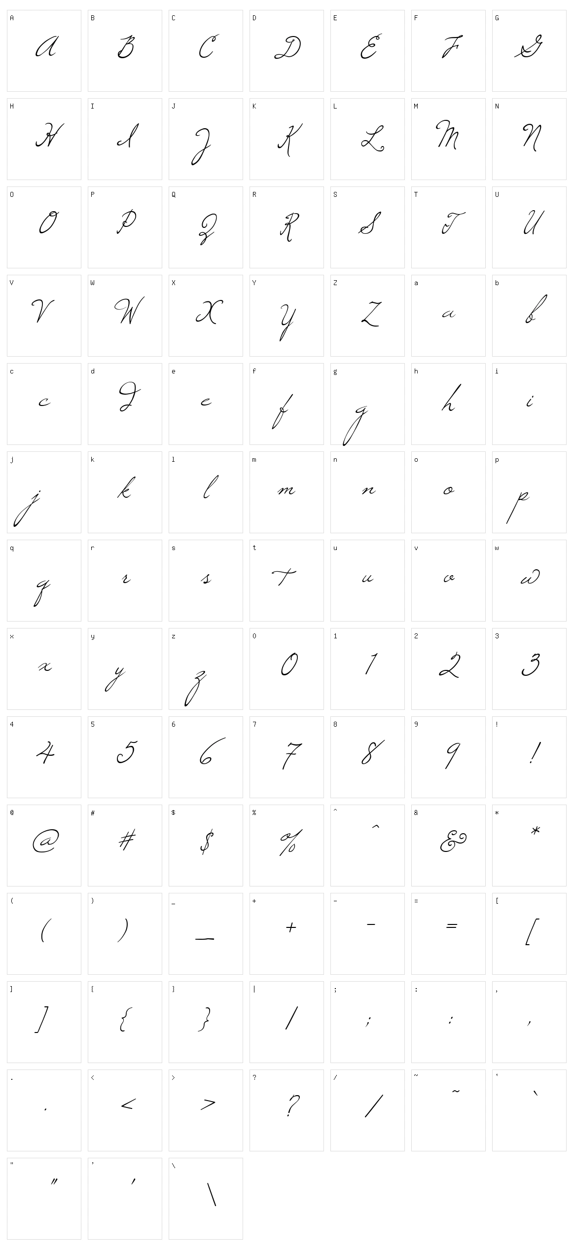 Windsong Character Set