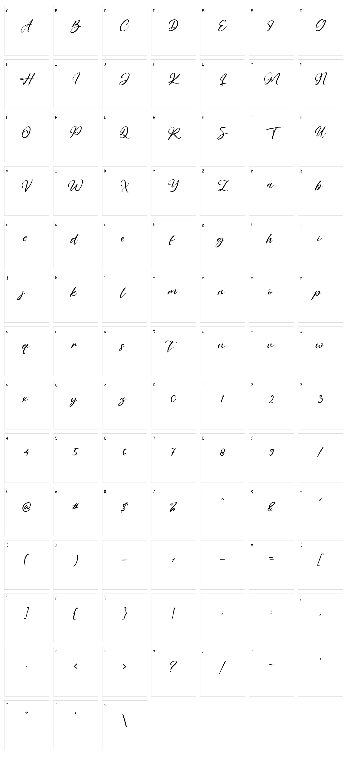 Windy Lane Character Set