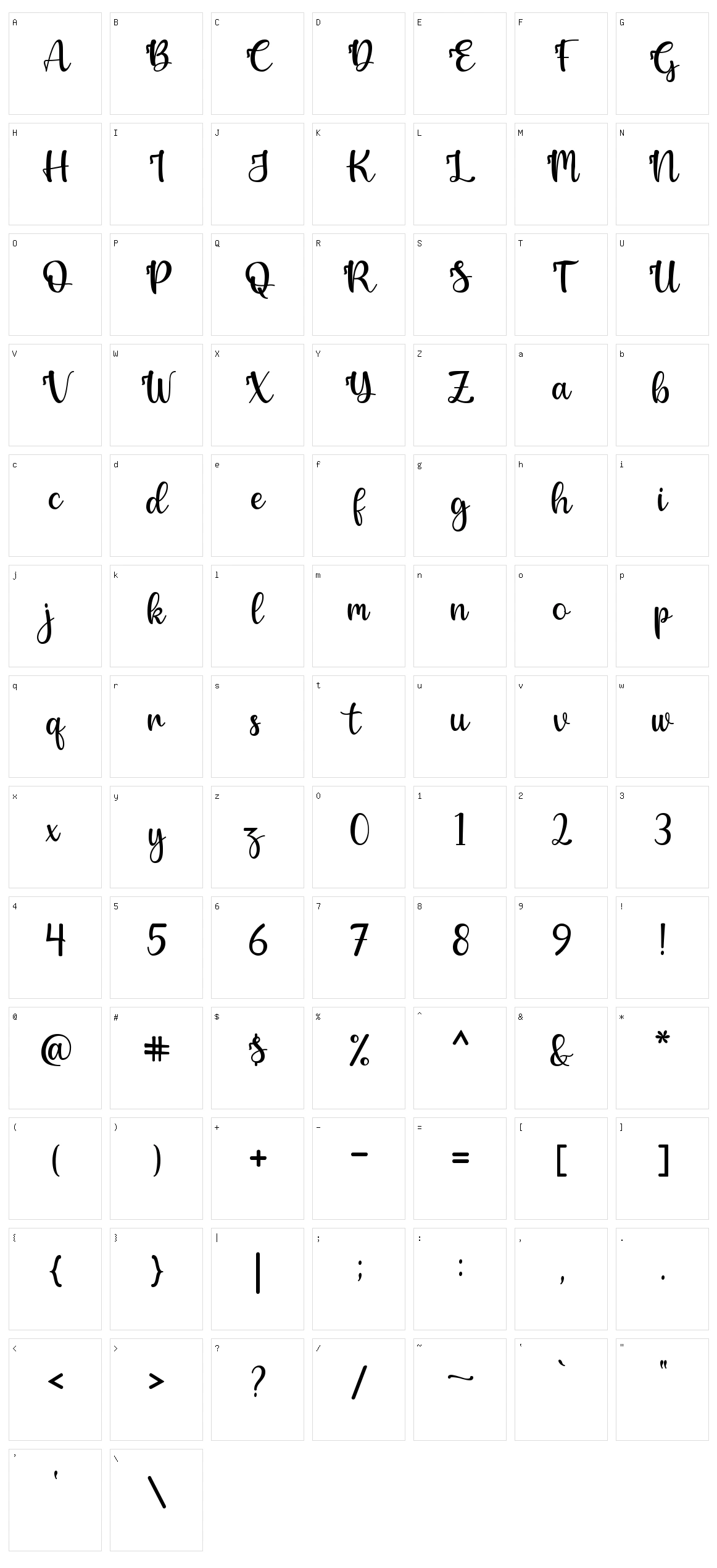 Winter Character Set