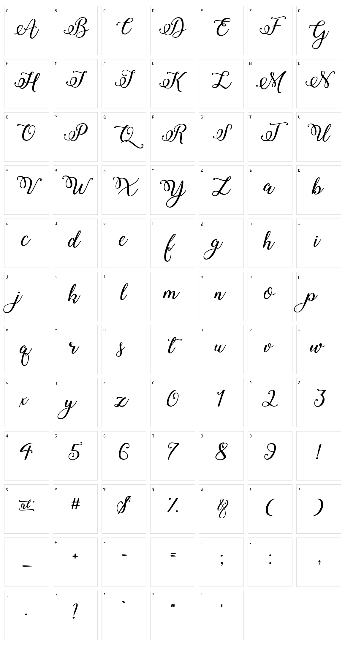 Winter Calligraphy Character Set