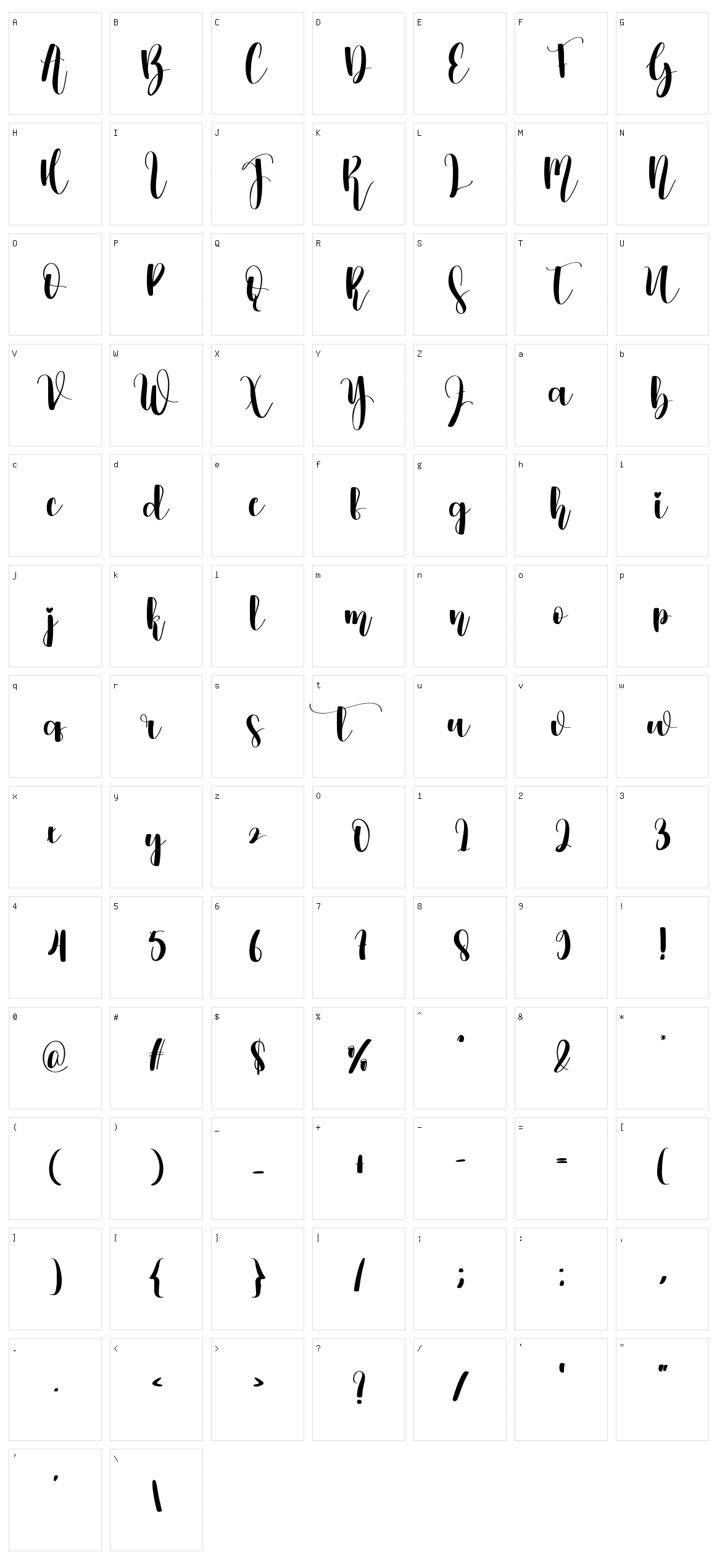 Winterlove Character Set