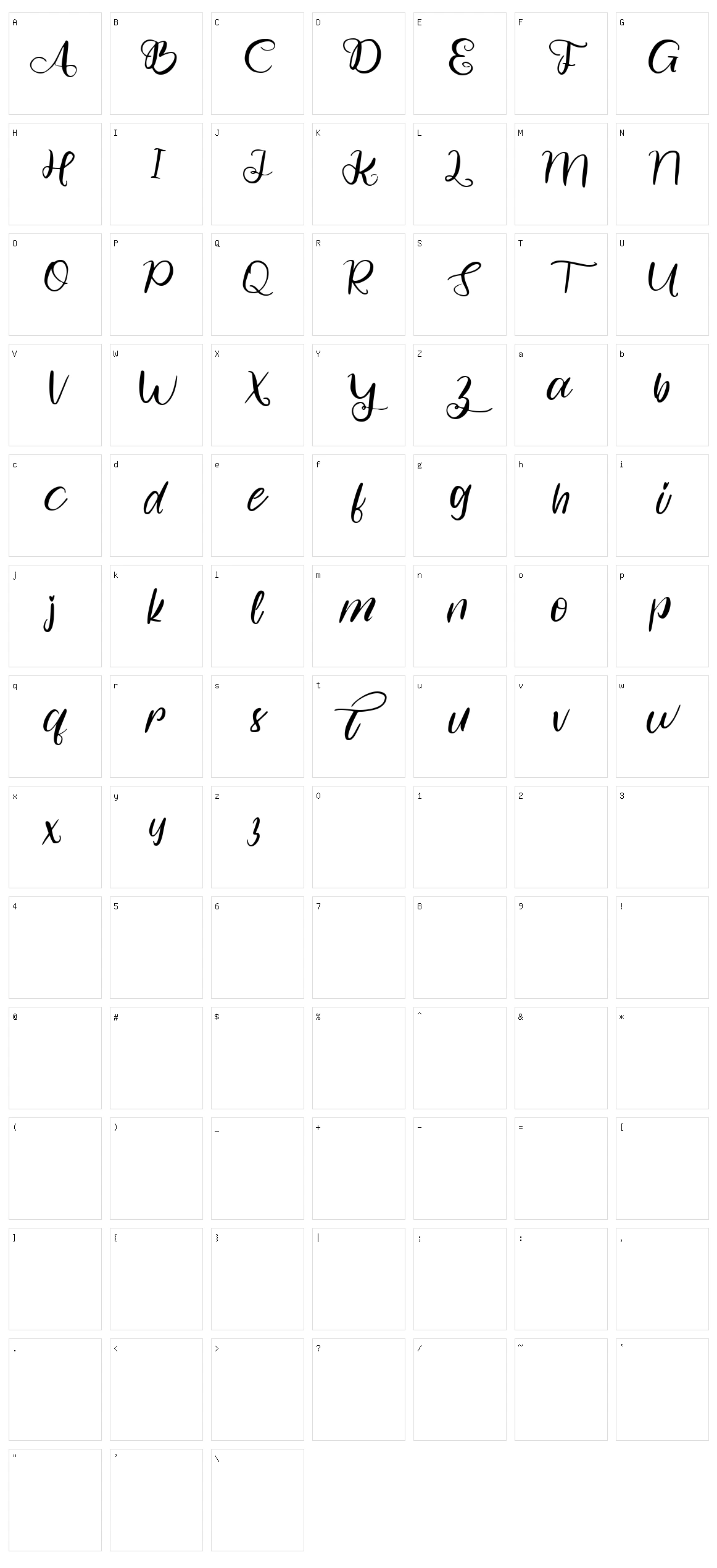 Wish You Character Set