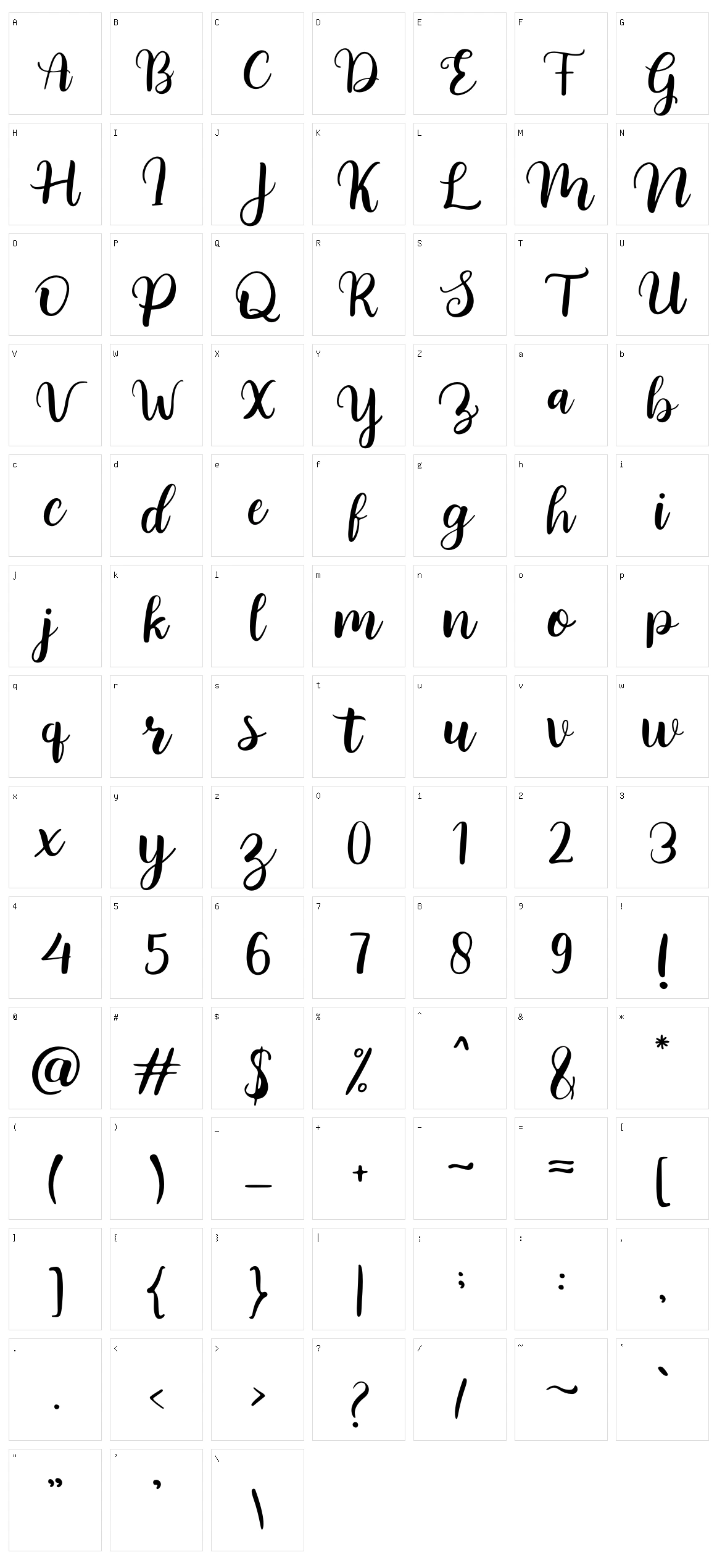 Yolanda Character Set