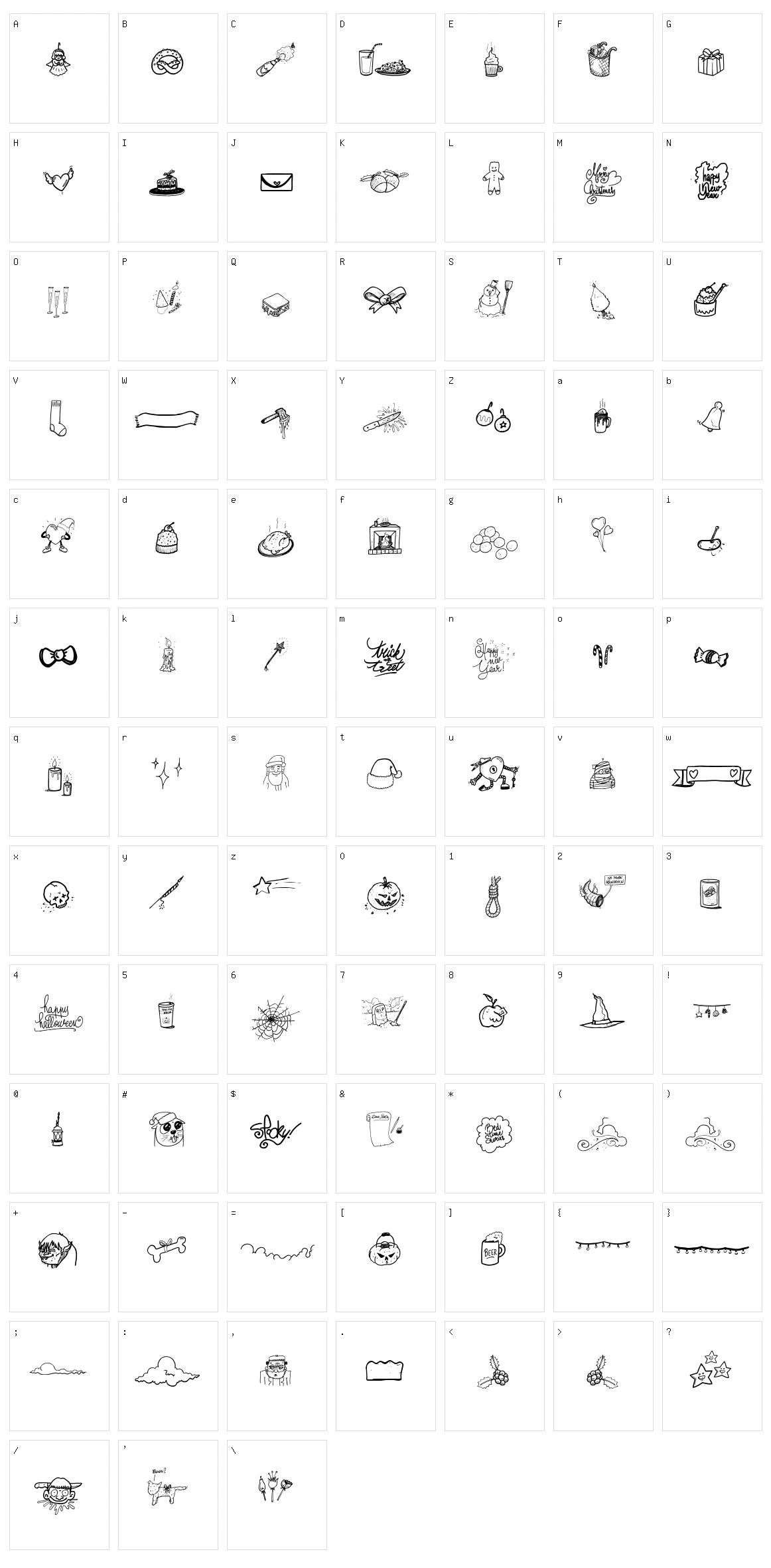 Santalloween Character Set