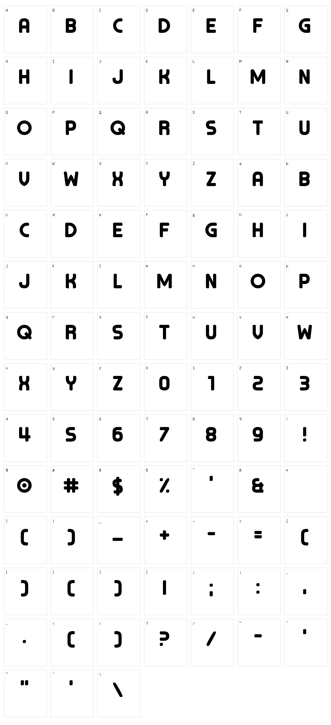 Chocolate Cavalcade Character Set