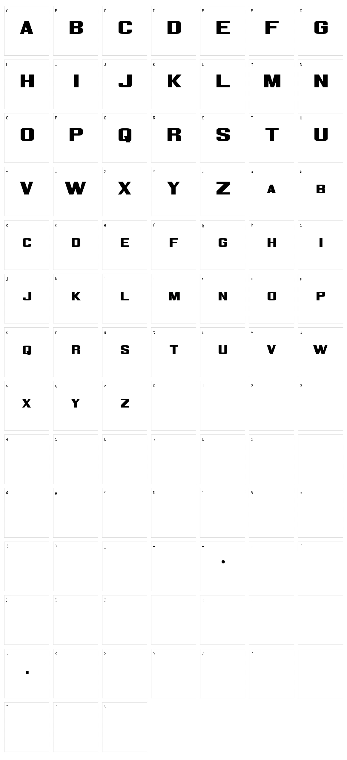 Corporate HQ Character Set