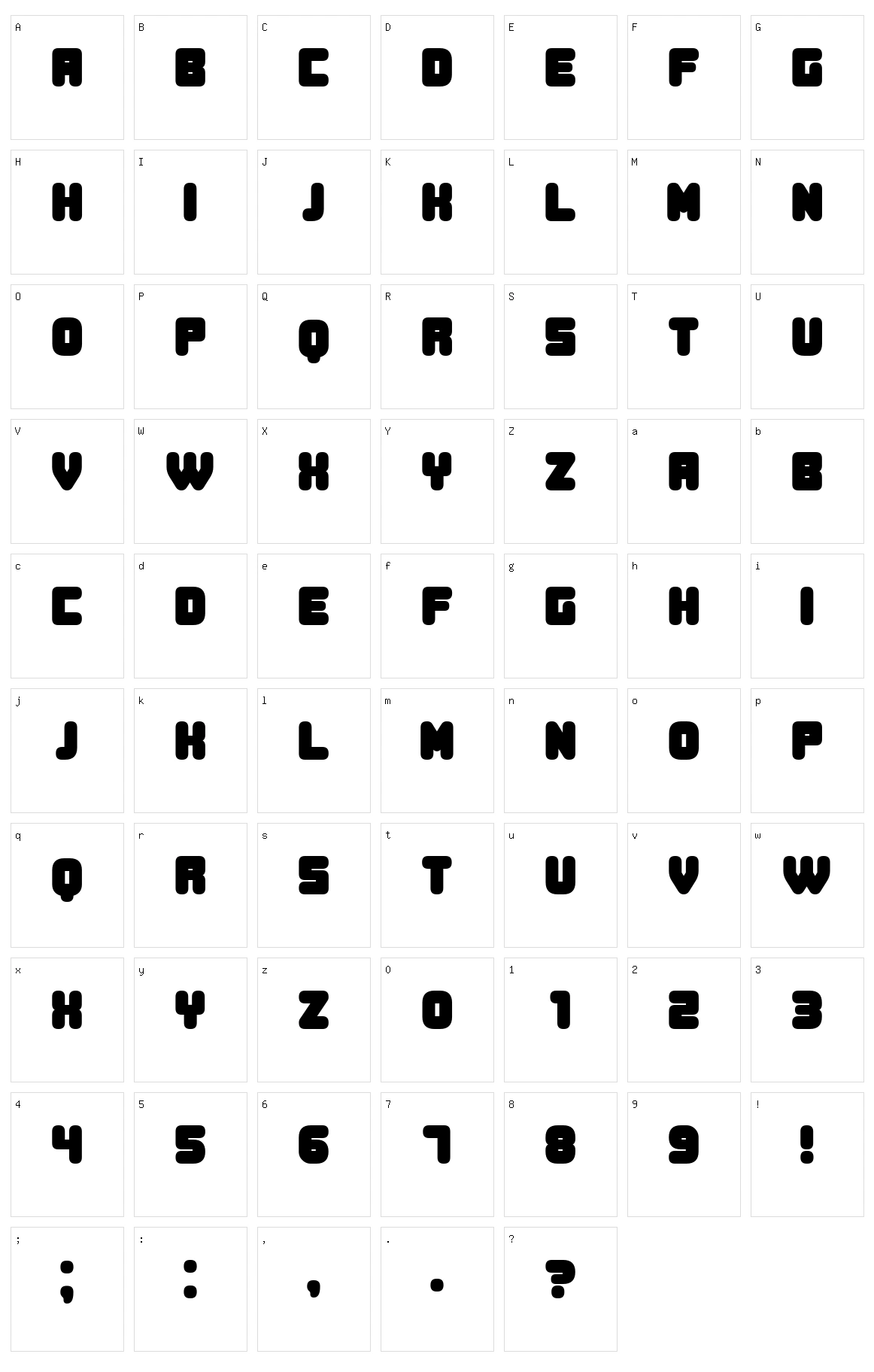 Duration Book Character Set