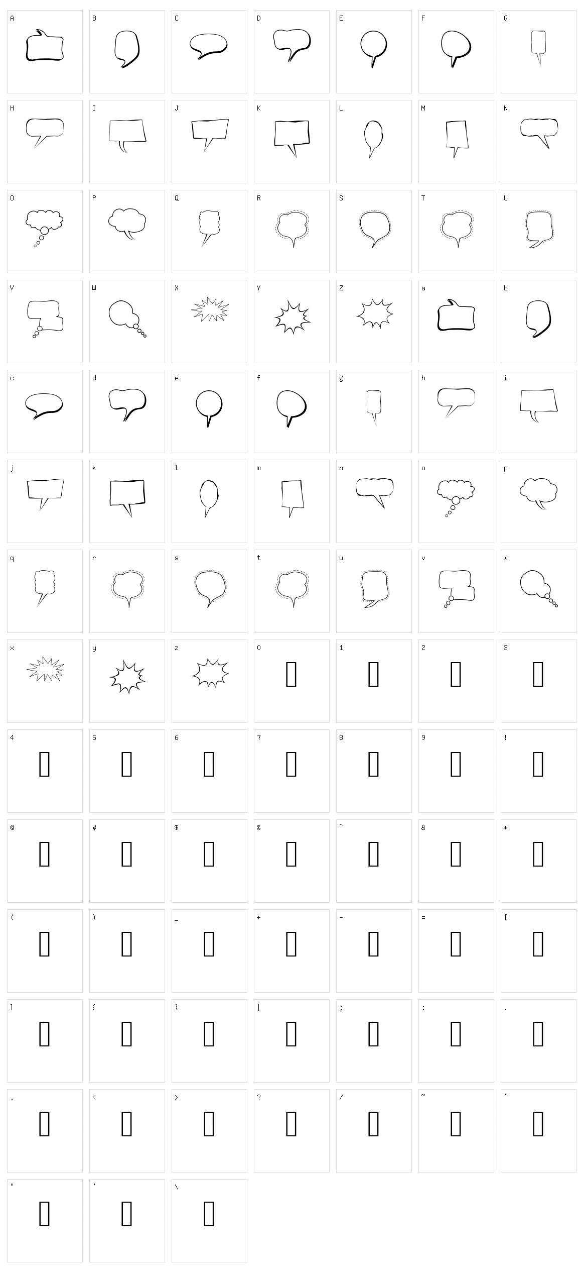 Alin Speech Bubbles Character Set